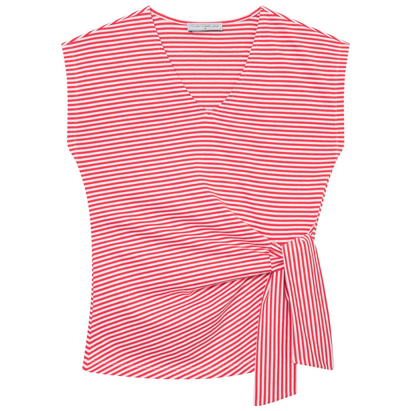Mademoiselle Yéyé Twist & Twirl Red Stripe Shirt 