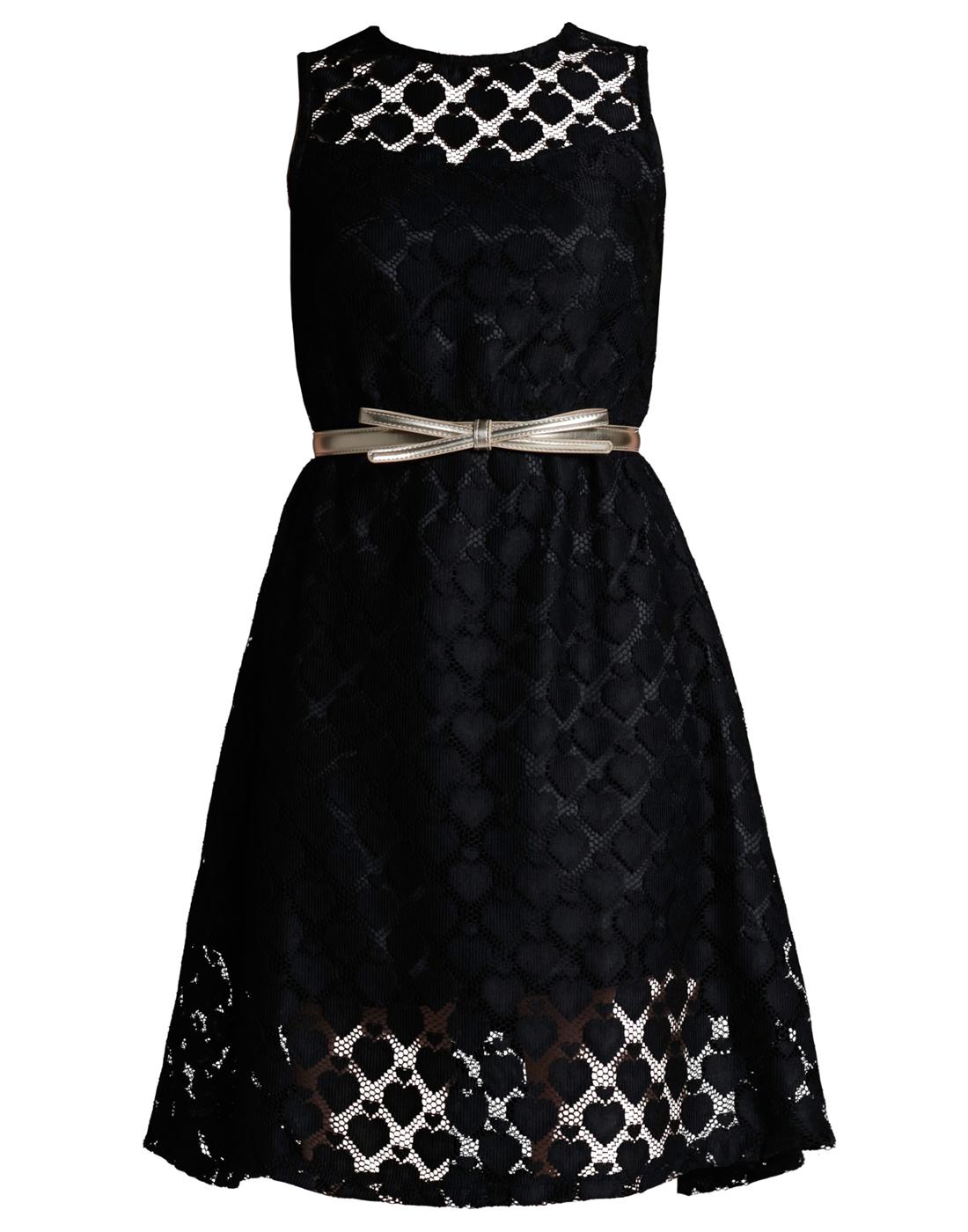 MADEMOISELLE YEYE Mailin Little Black Prom Dress Hearts