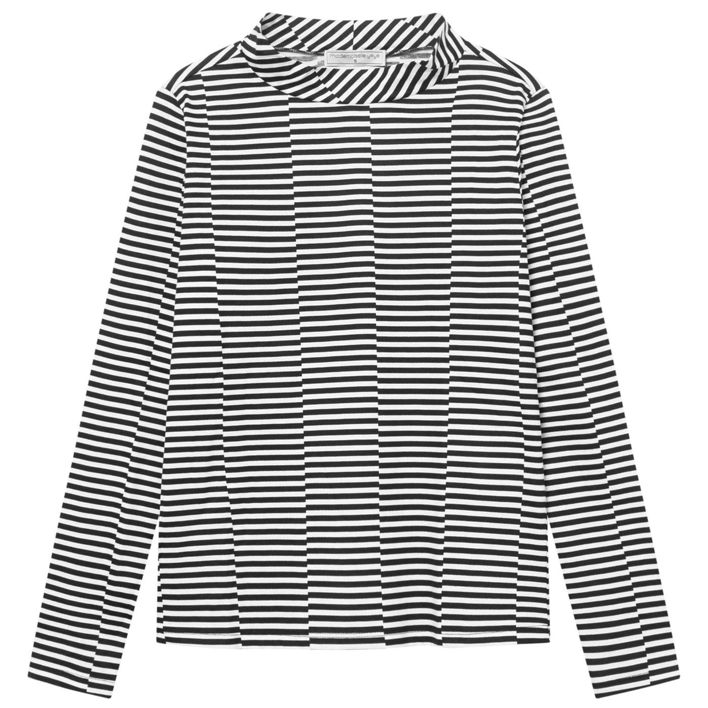 Black and white striped shirt turtleneck hotsell