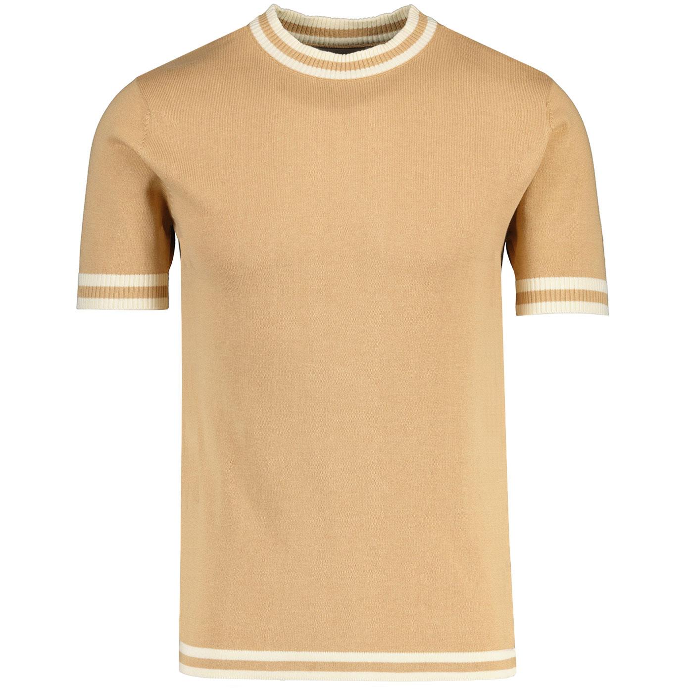 Moon MADCAP ENGLAND 60s Mod Tipped Knit Tee (L)