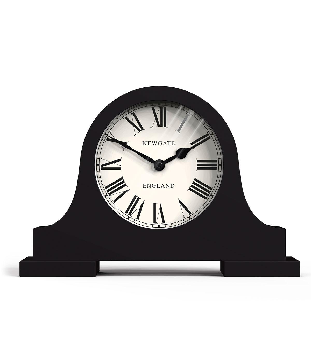 NEWGATE CLOCKS Retro Vintage Traditional Mantlepiece Clock Black