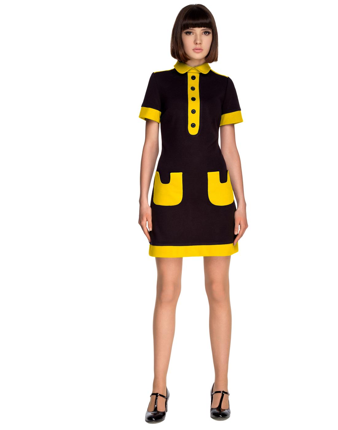 yellow mod dress