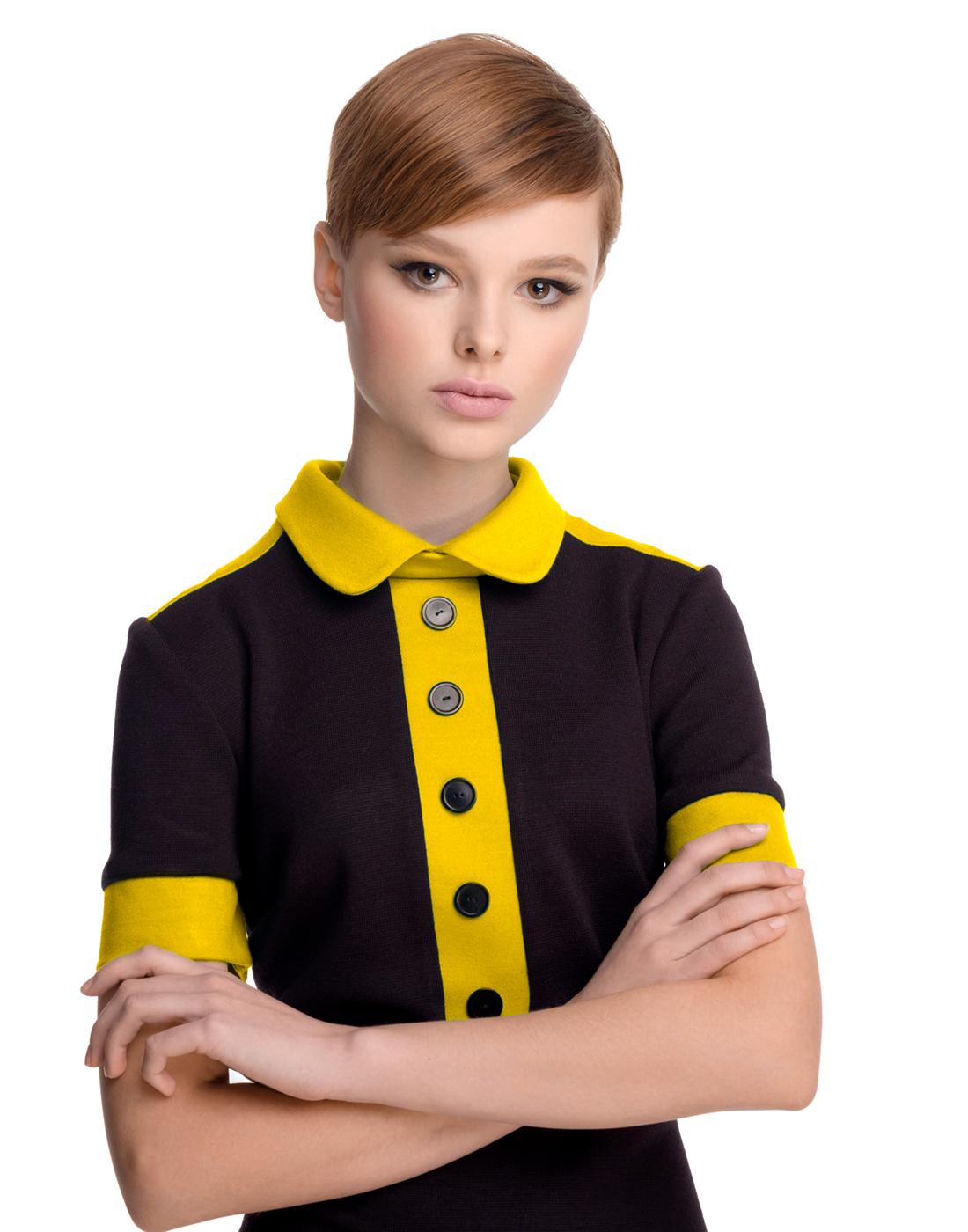 yellow mod dress