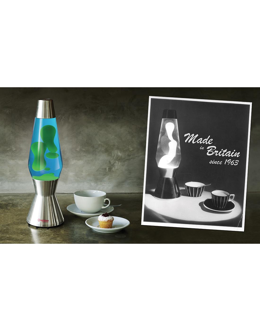 Astro MATHMOS Retro 60s Lava Lamp in Blue/Green