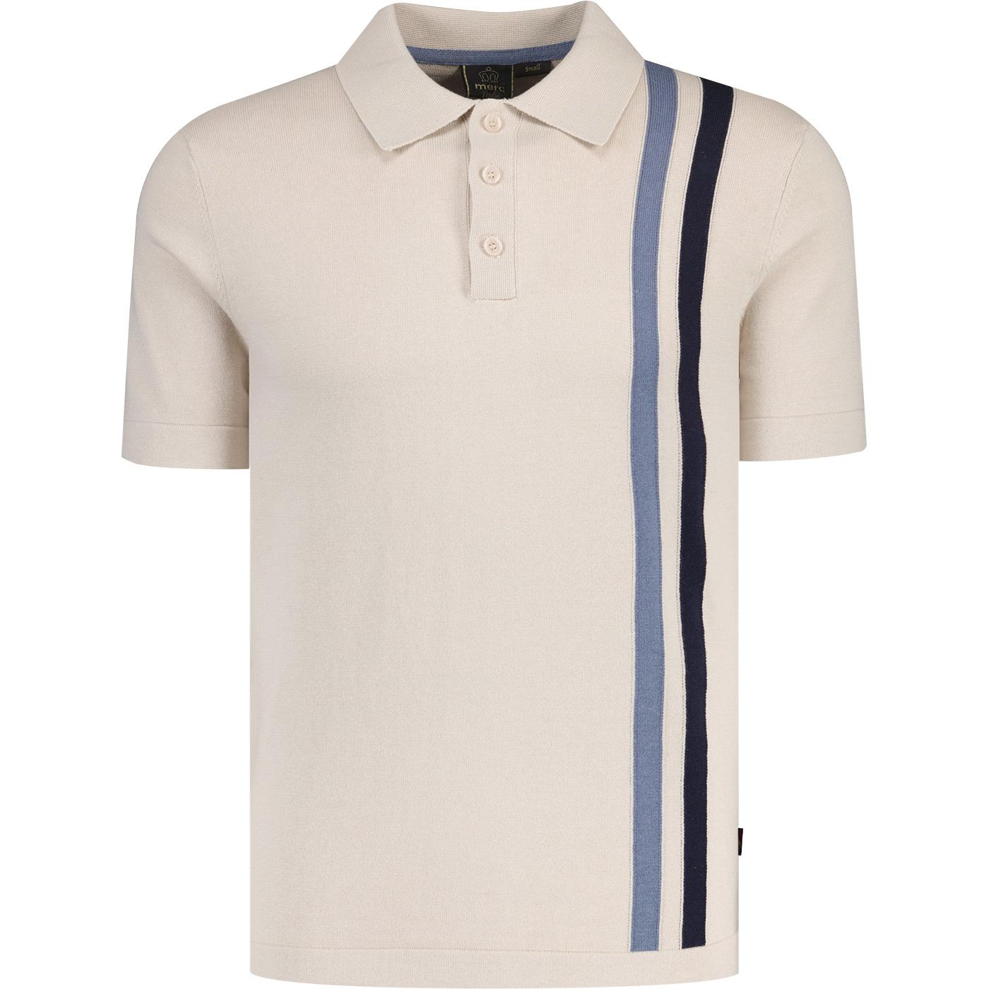 Adam Merc Retro Racer Stripe Intarsia Knit Polo C