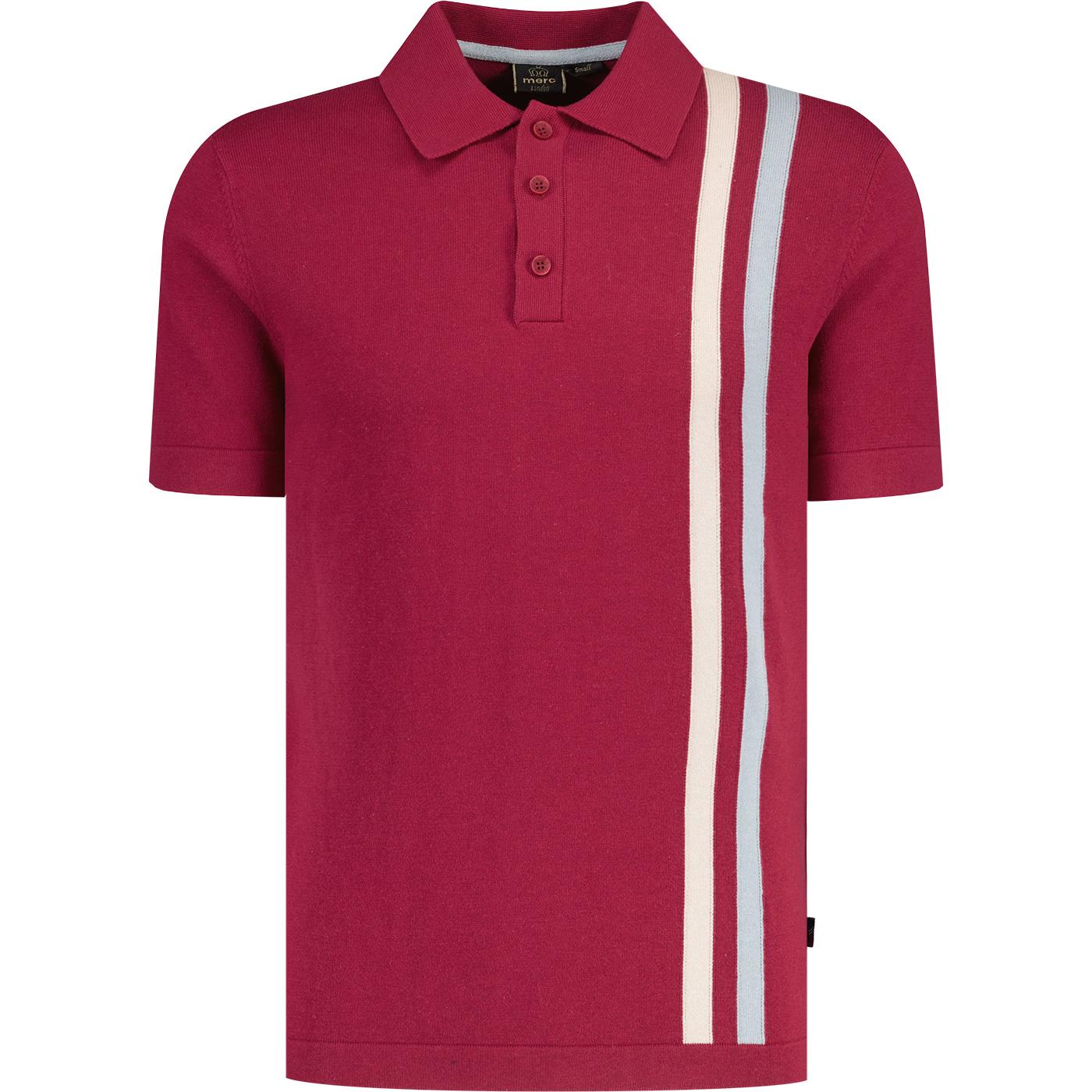 Adam Merc Retro Racer Stripe Intarsia Knit Polo WR