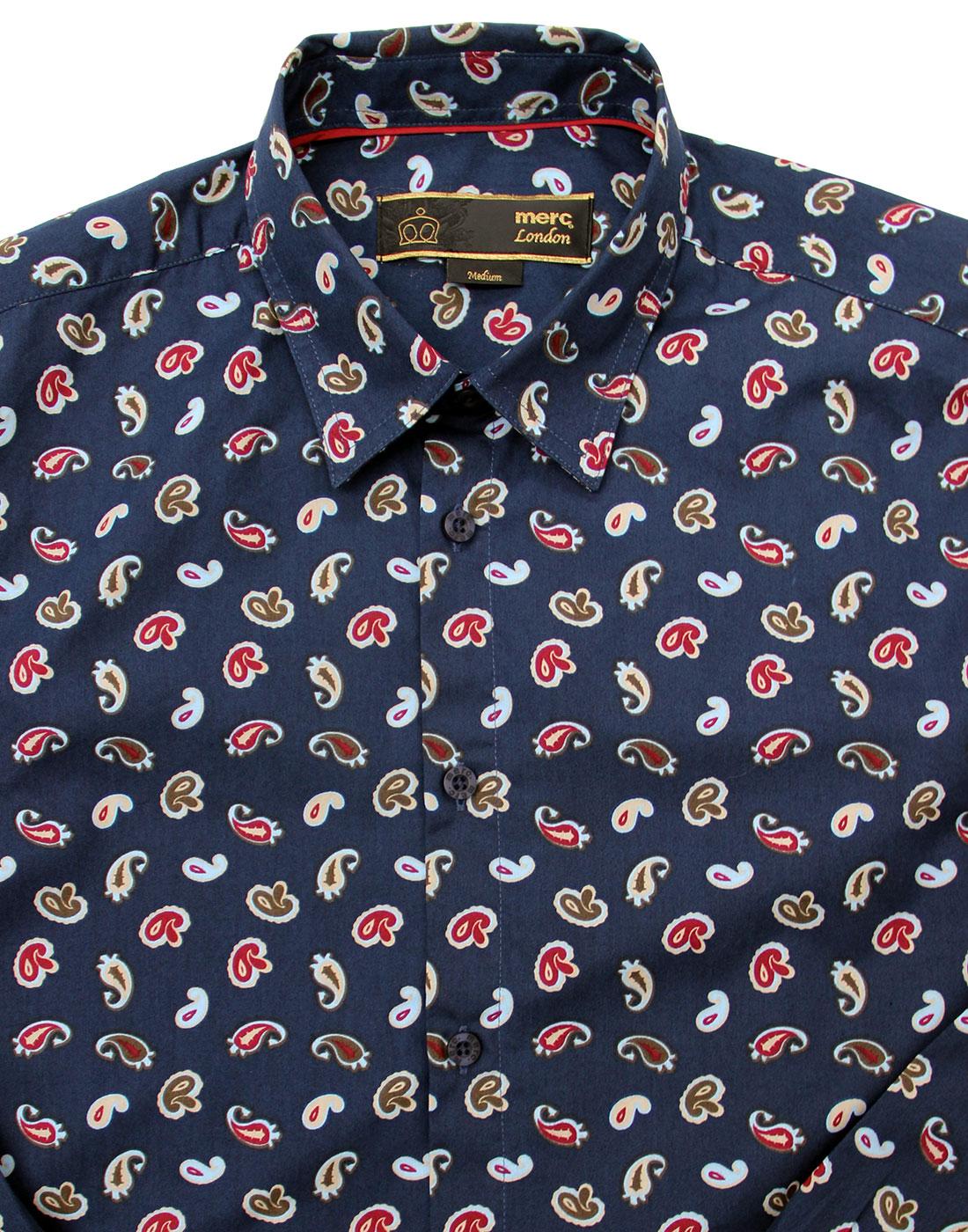 Store Allen B. Cotton/Suede Paisley shirt