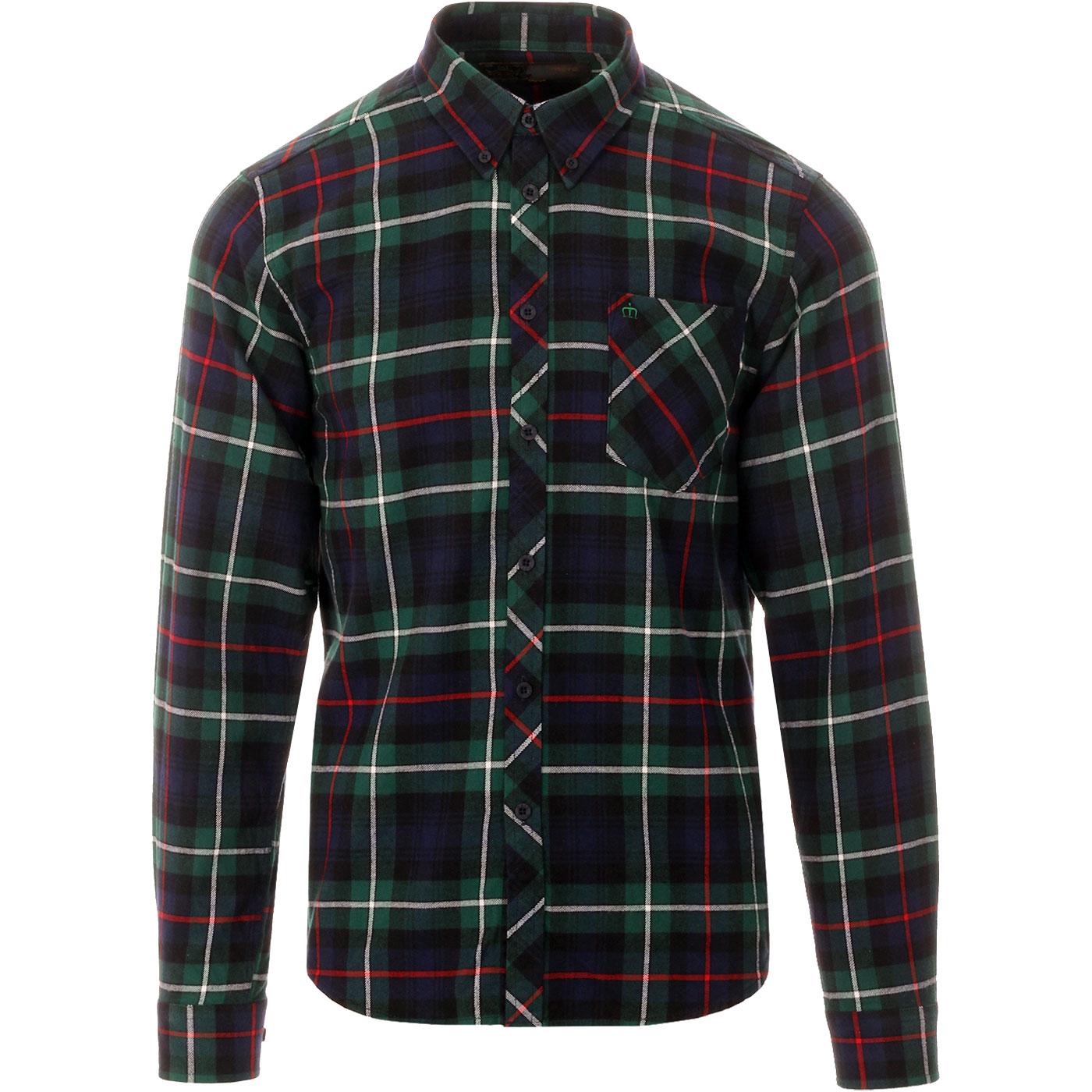 Brodick MERC LONDON Retro Mod Flannel Check Shirt