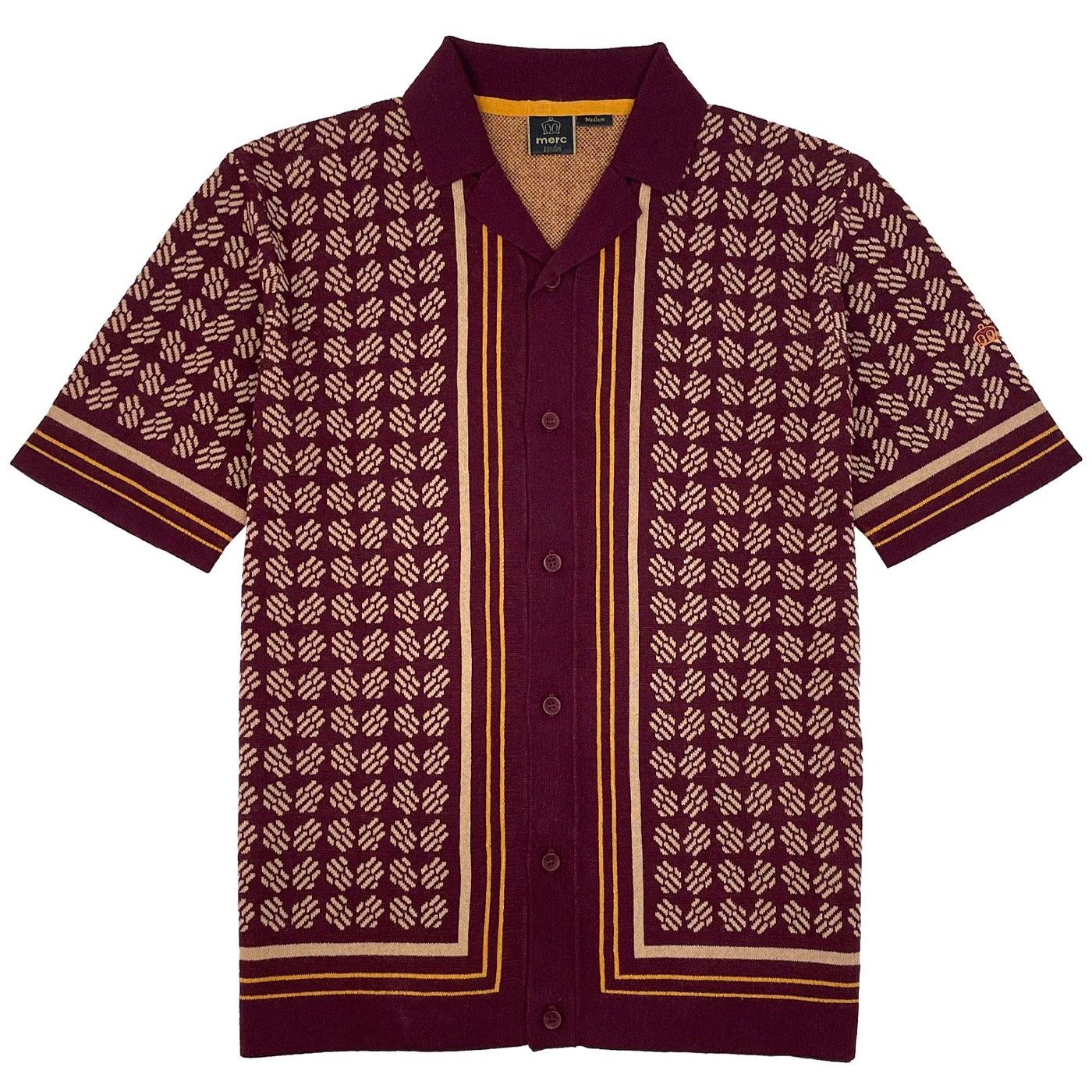 Dennis Merc Revere Collar Jacquard Knit Shirt W