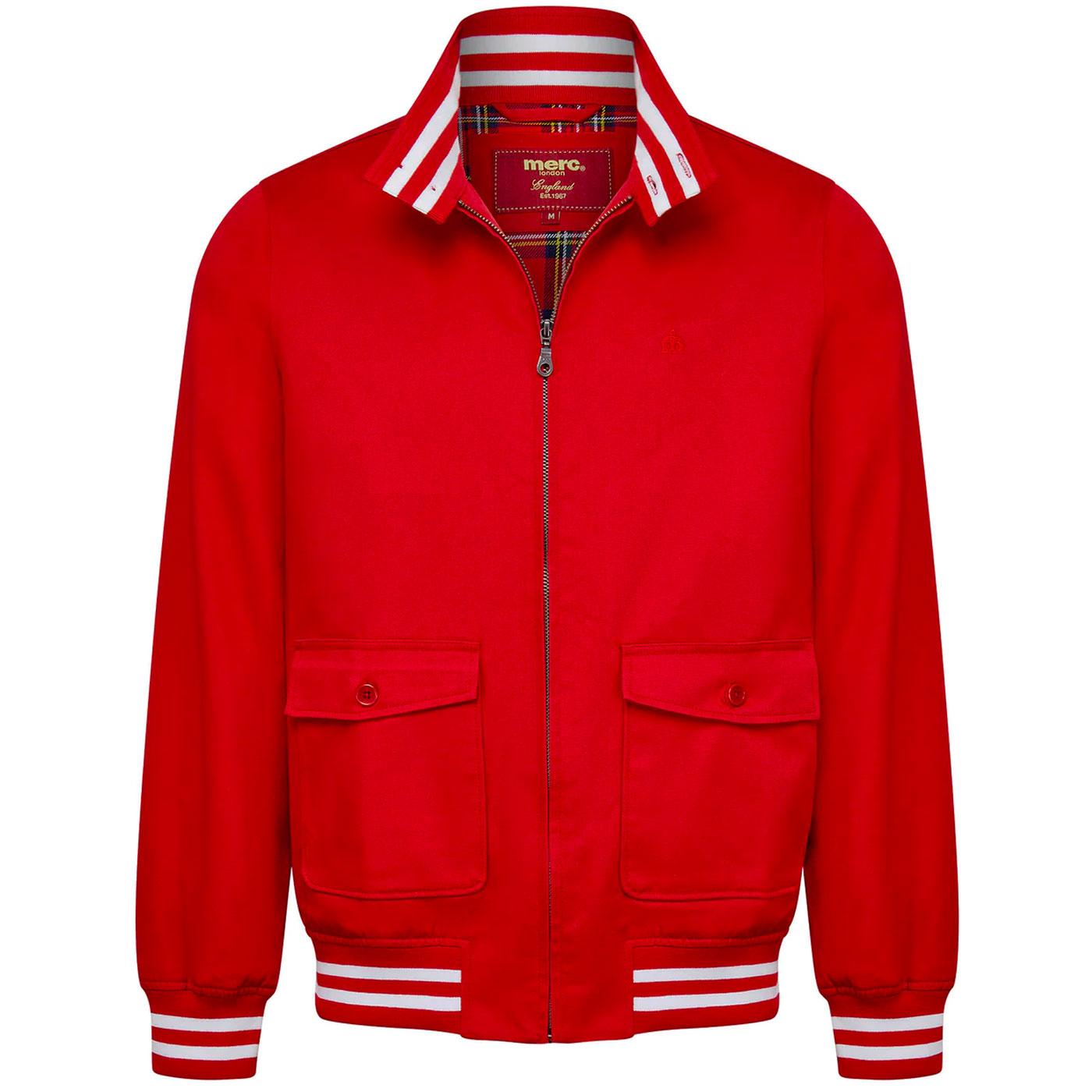 Dunston Merc Retro Tipped Harrington Jacket (Red)