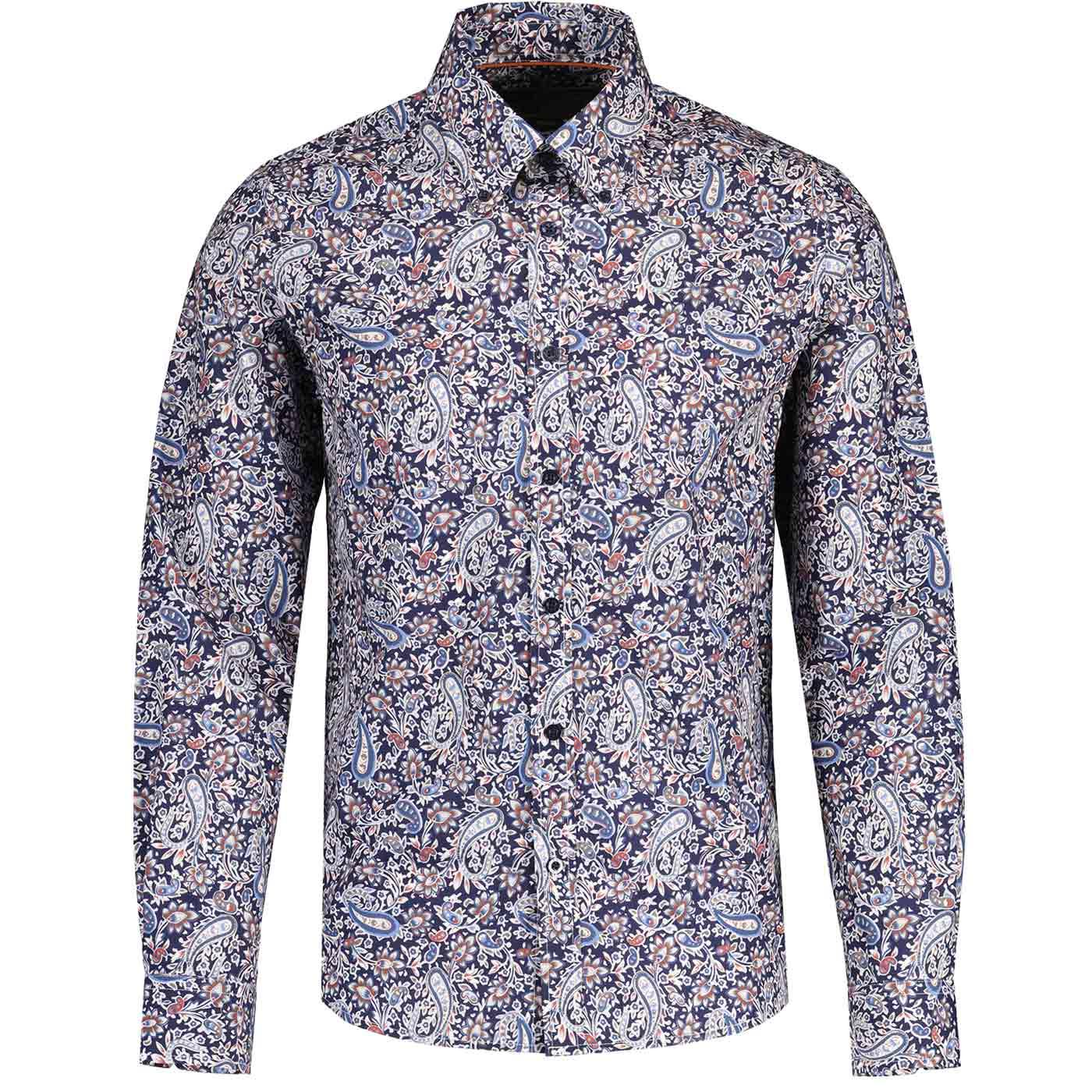 Gore Merc London Multicolour Paisley Print Shirt N