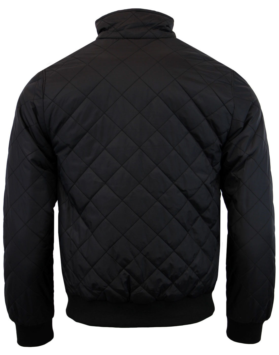 MERC Hume Retro Indie Mod Quilted Harrington Jacket in Black