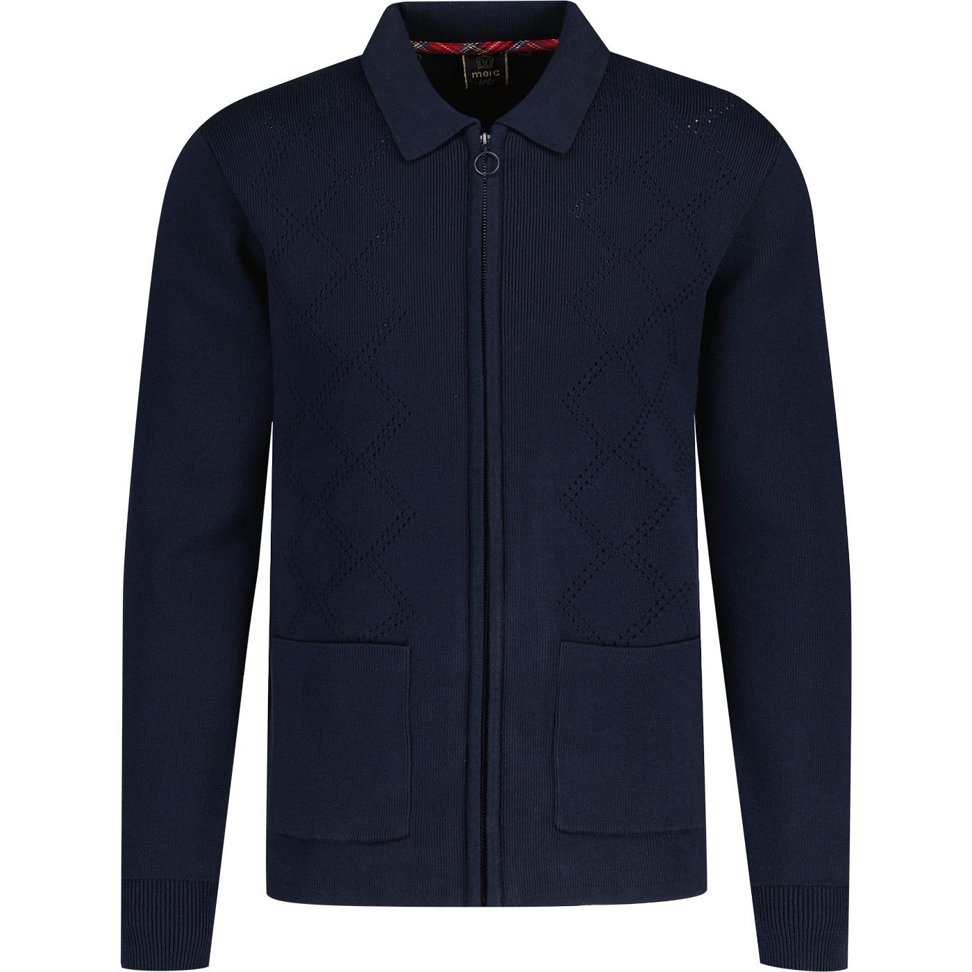 Philip Merc Full Needle Pointelle Knit Zip Jacket 