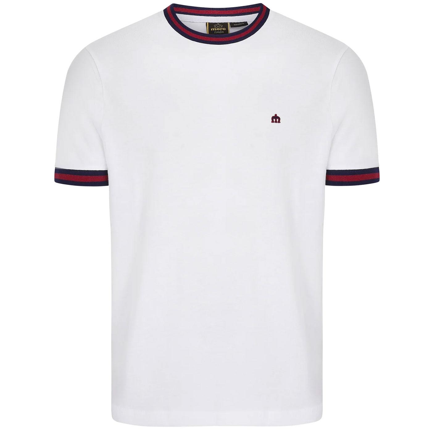 Redbridge Merc Retro Mod Tipped T-shirt  (White)  