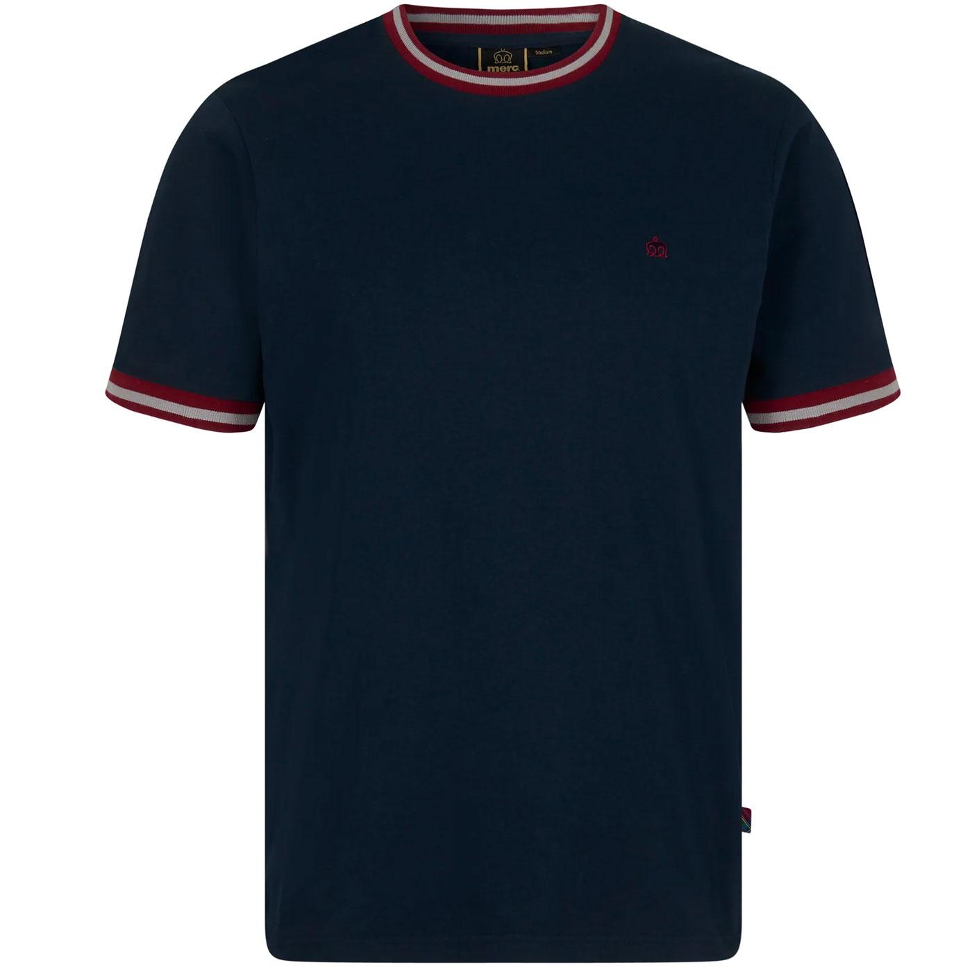Redbridge Merc Retro Mod Tipped T-shirt  (Navy)  