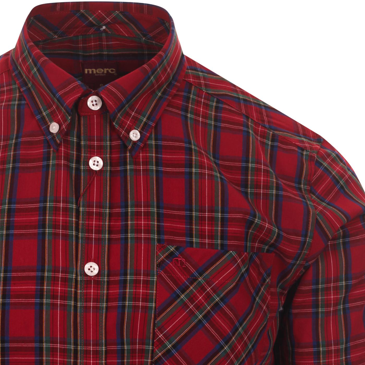 red plaid polo button down