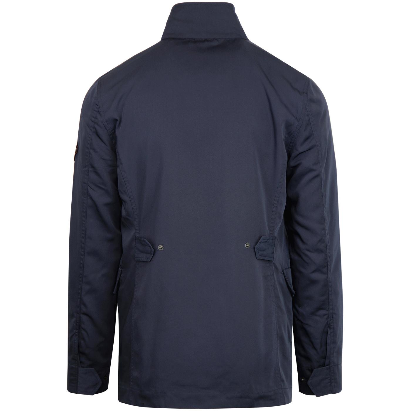 MERC Woodford Men's Retro Mod Military Field Jacket in Navy