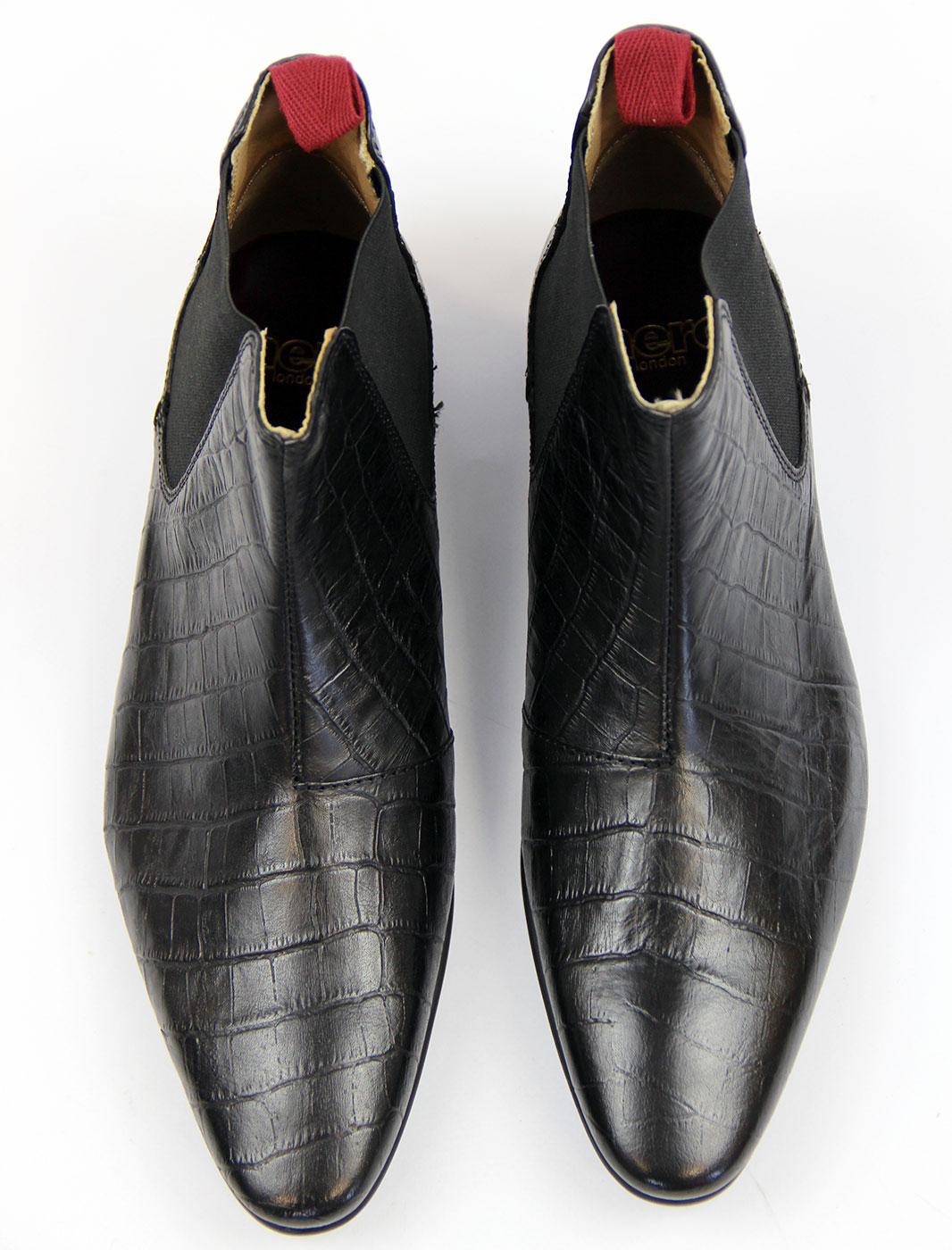 mock croc chelsea boots
