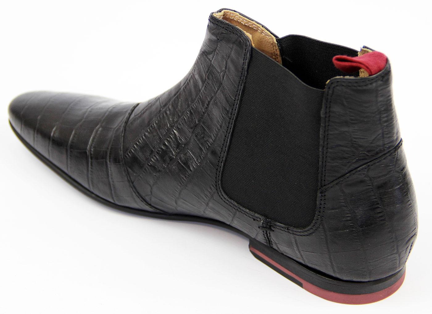 mock croc chelsea boots