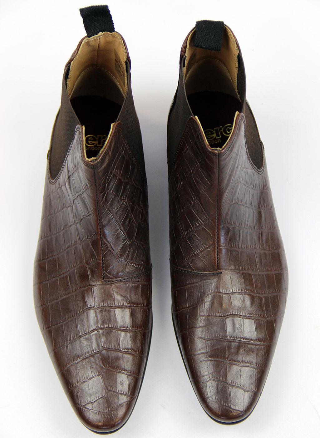 mock croc chelsea boots