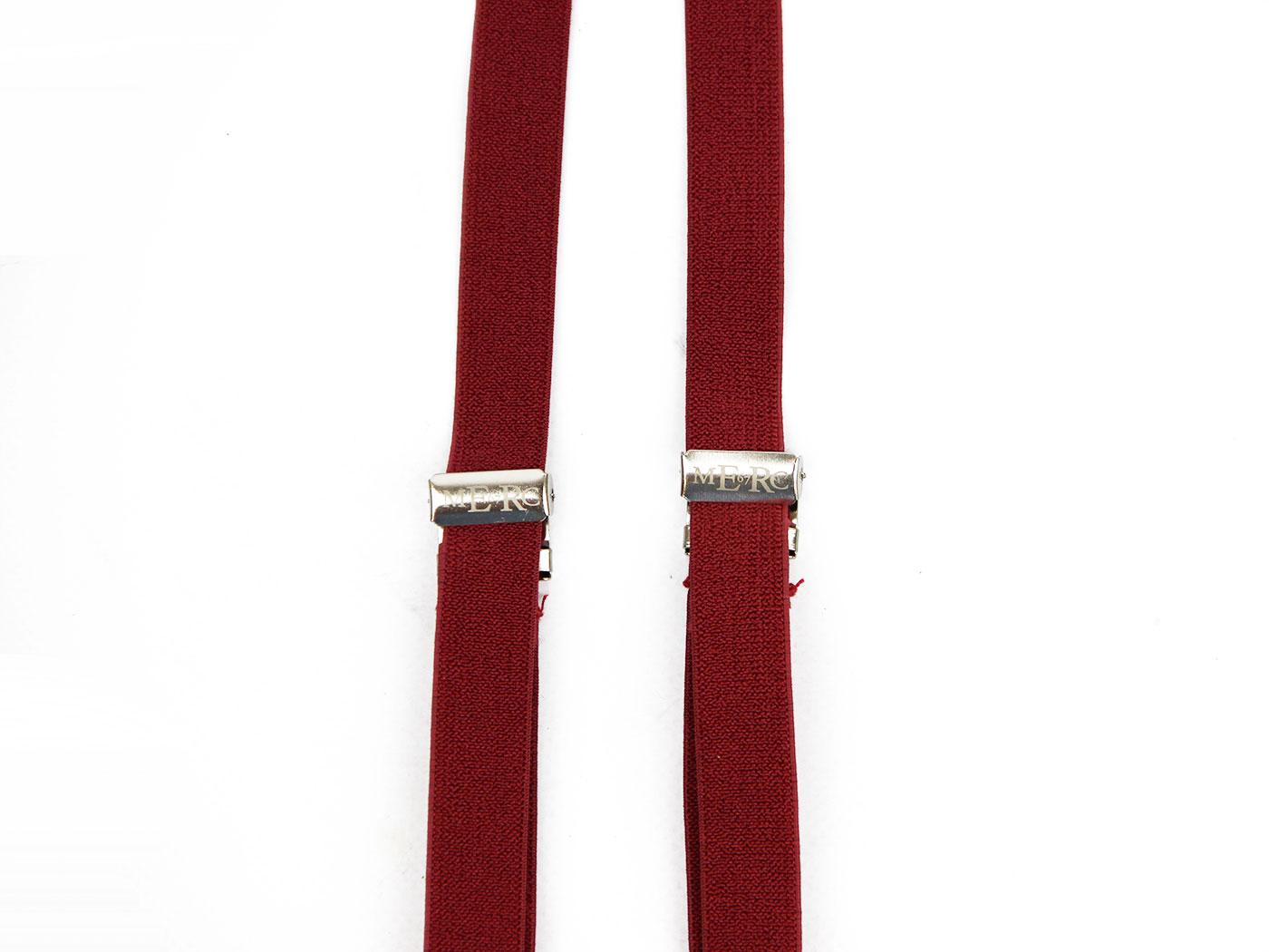 Merc Retro Mod Skinny Braces in Blood Red