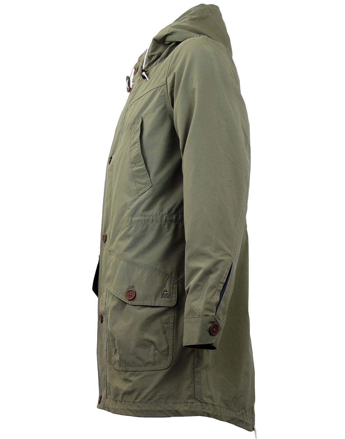 MERC Boynton Retro Mod Lightweight Fishtail Parka in Khaki