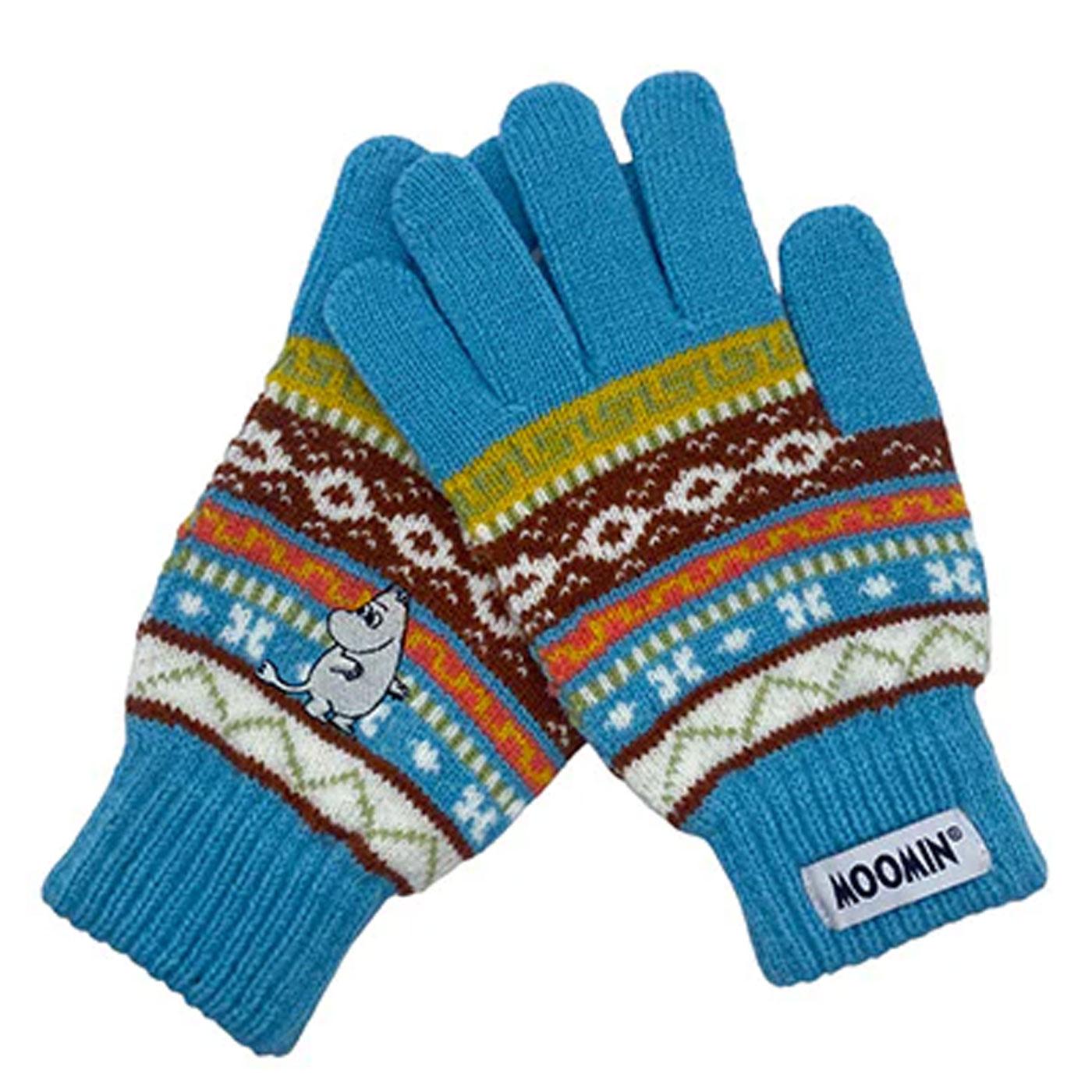 Moomin Retro 70s Moomintroll Fair Isle Gloves 