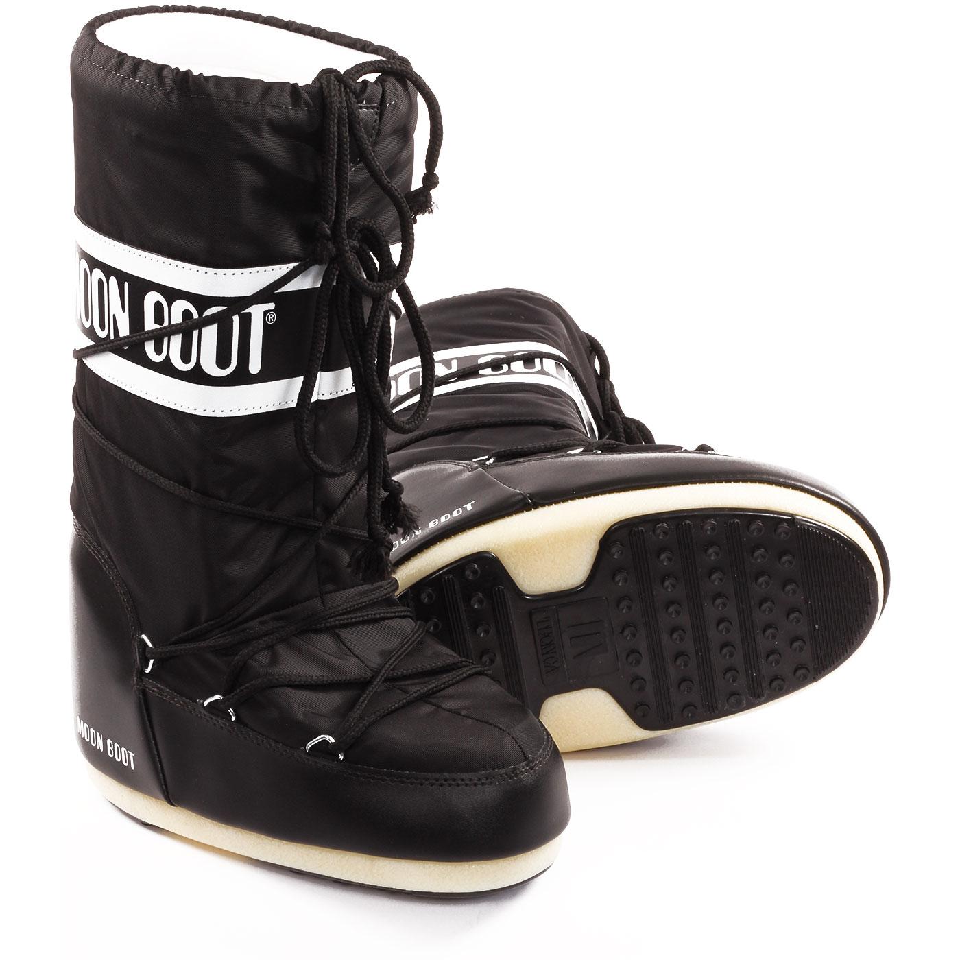 Moon Boot The Original Men's Black Snow Boots (US 7-8.5) (UK 6-7.5  EURO 39-41)