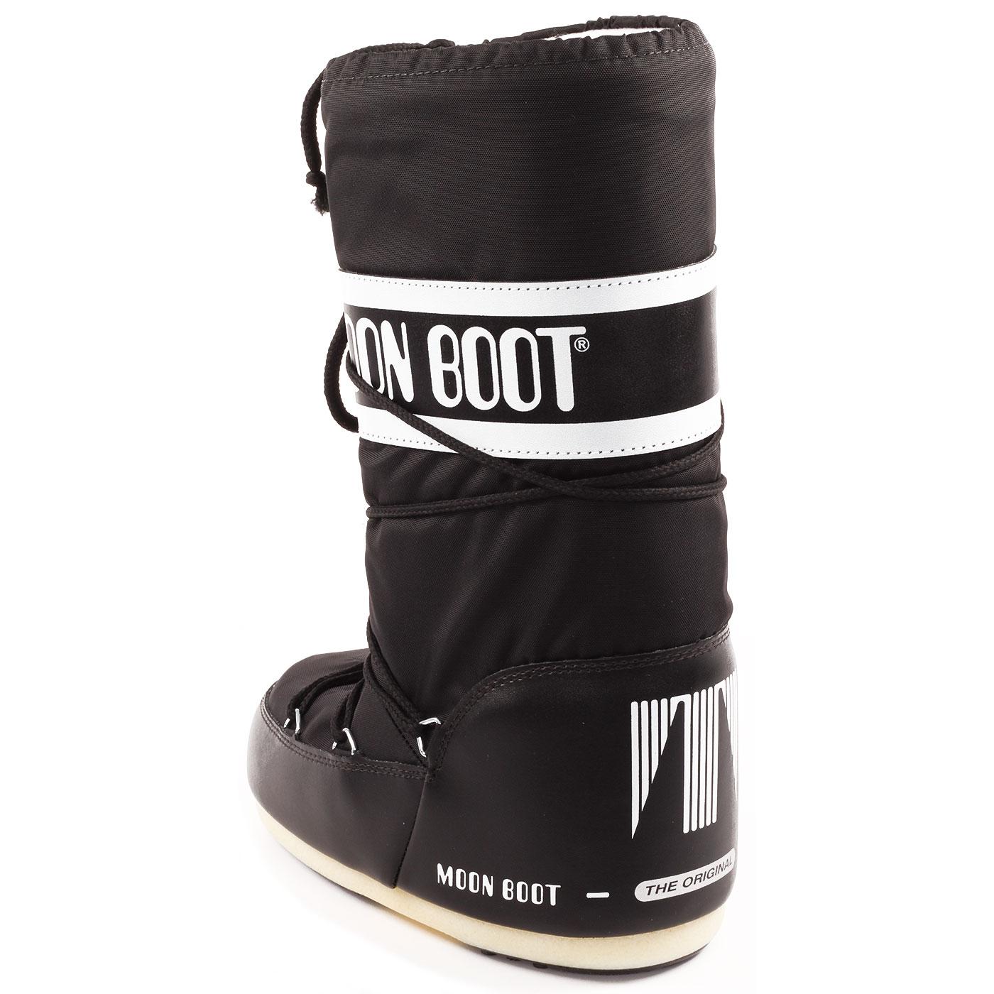 ORIGINAL MOON BOOT Classic Retro 70s Snow Boots Black