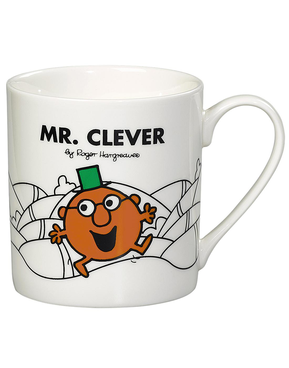 MR. MEN AND LITTLE MISS Mr. Clever Retro Vintage Mug in White