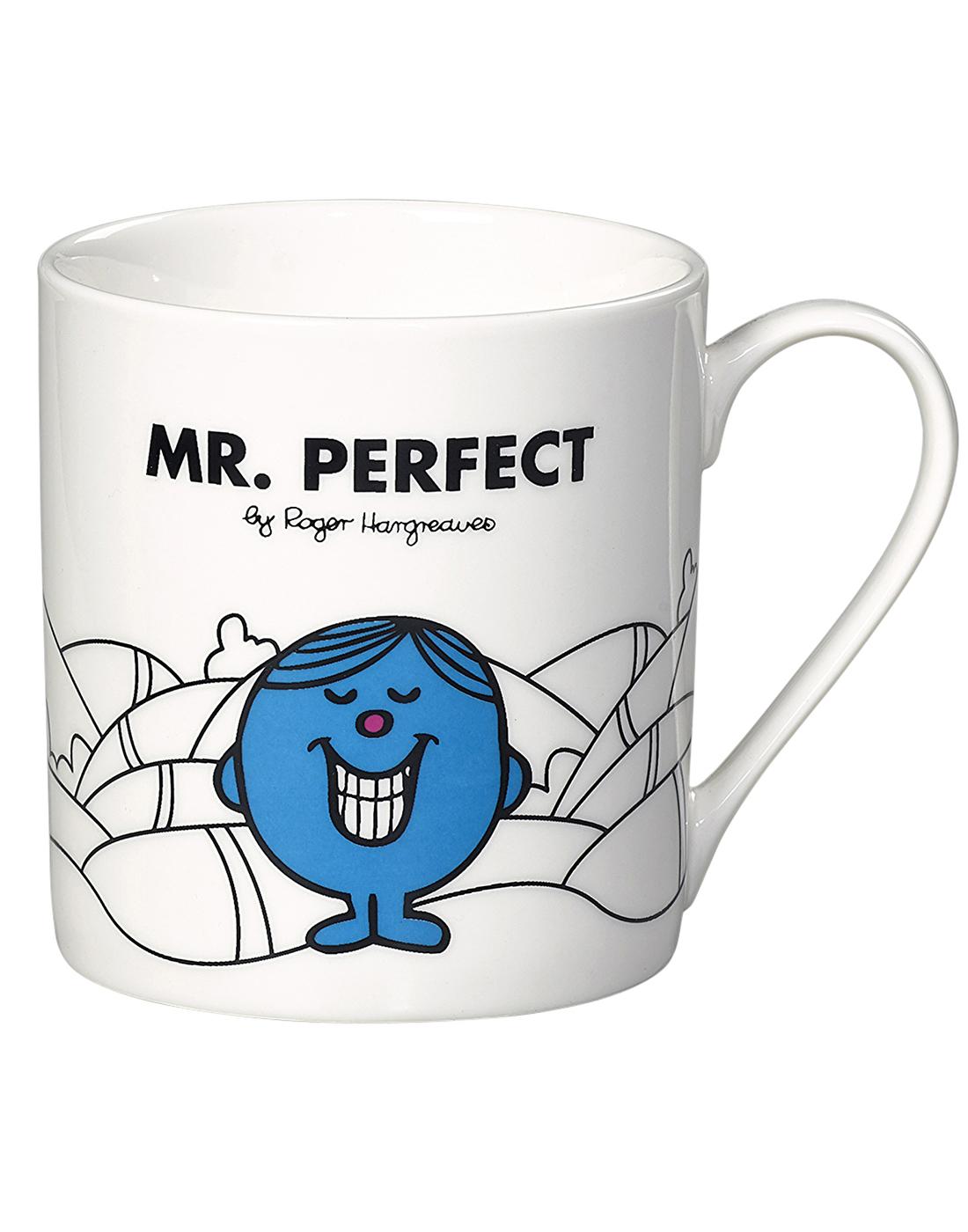 MR. MEN AND LITTLE MISS Mr. Perfect Retro Vintage Mug in White