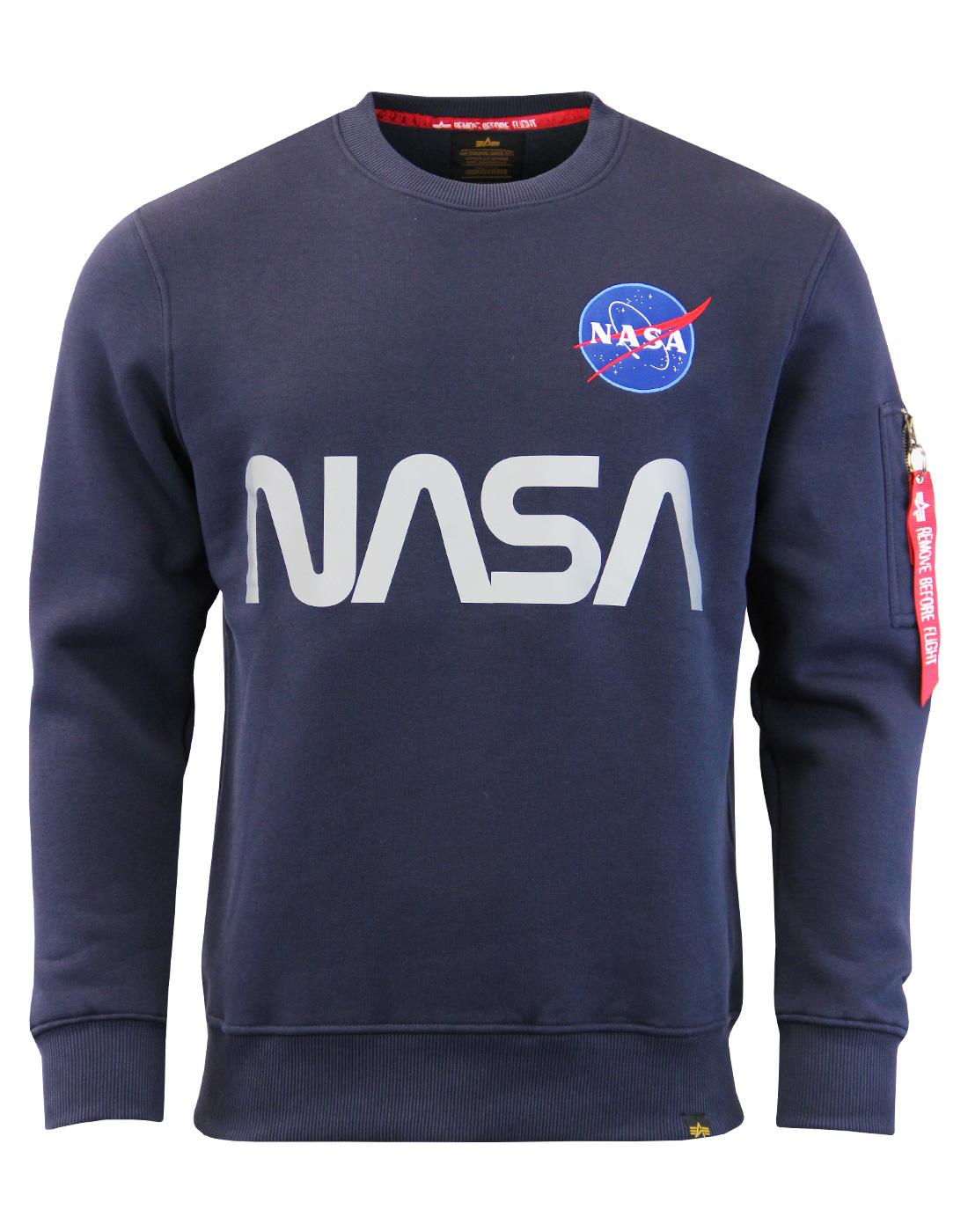 ALPHA INDUSTRIES NASA Reflective Retro Sweatshirt