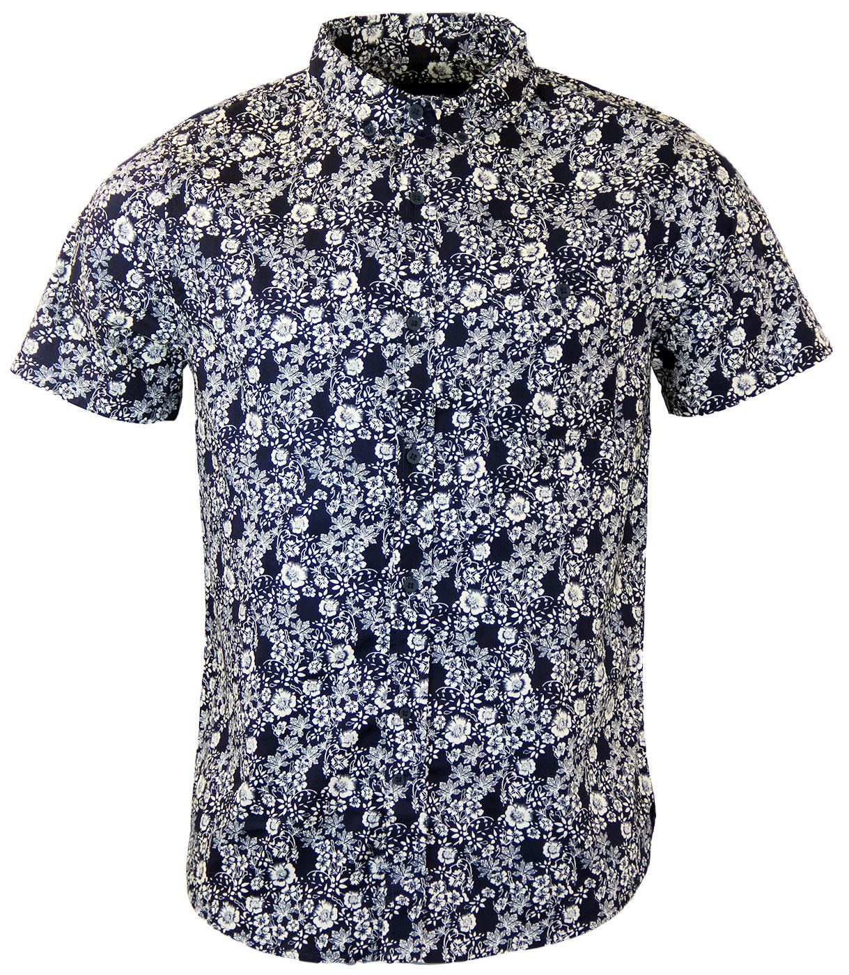 NATIVE YOUTH Retro Mod Floral Short Sleeve Shirt 