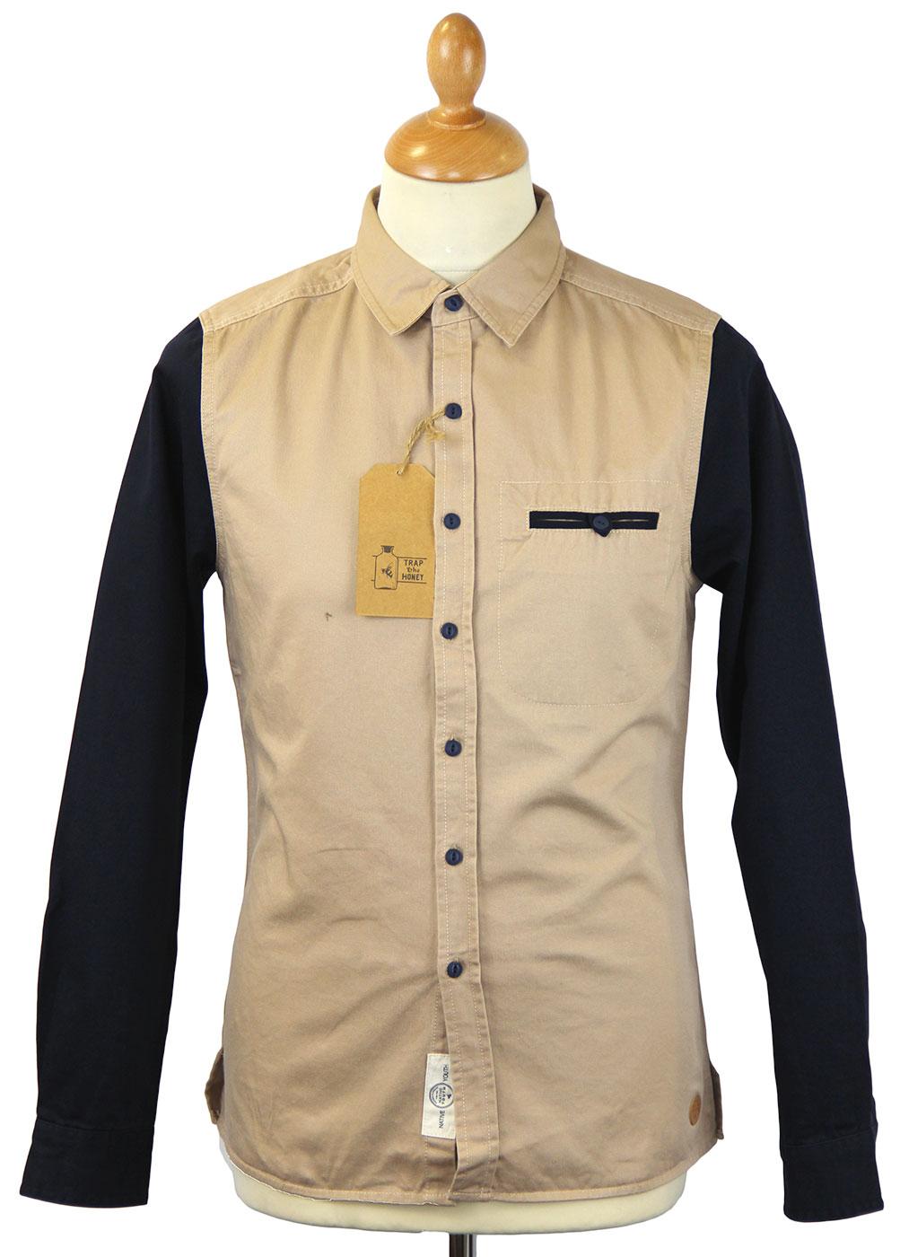 Contrast Sleeve NATIVE YOUTH Retro Worker Shirt