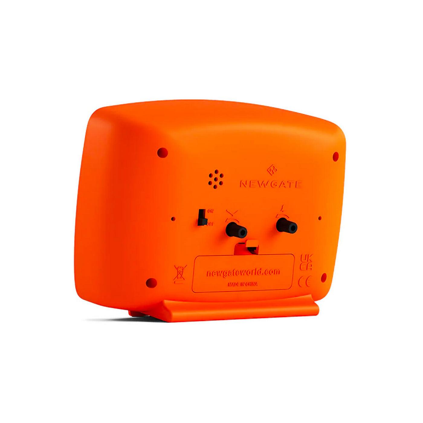 Newgate Clocks Brooklyn Silent Sweep Retro Alarm Clock Orange