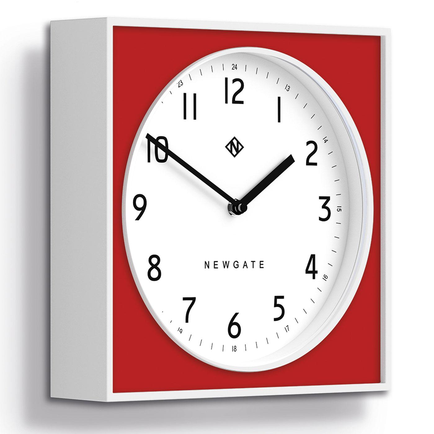 NEWGATE CLOCKS Burger & Chips Retro Wall Clock in Red