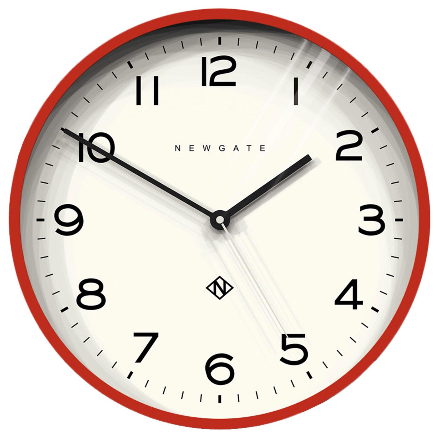 NEWGATE CLOCKS Echo Number Three Retro Clock in Red