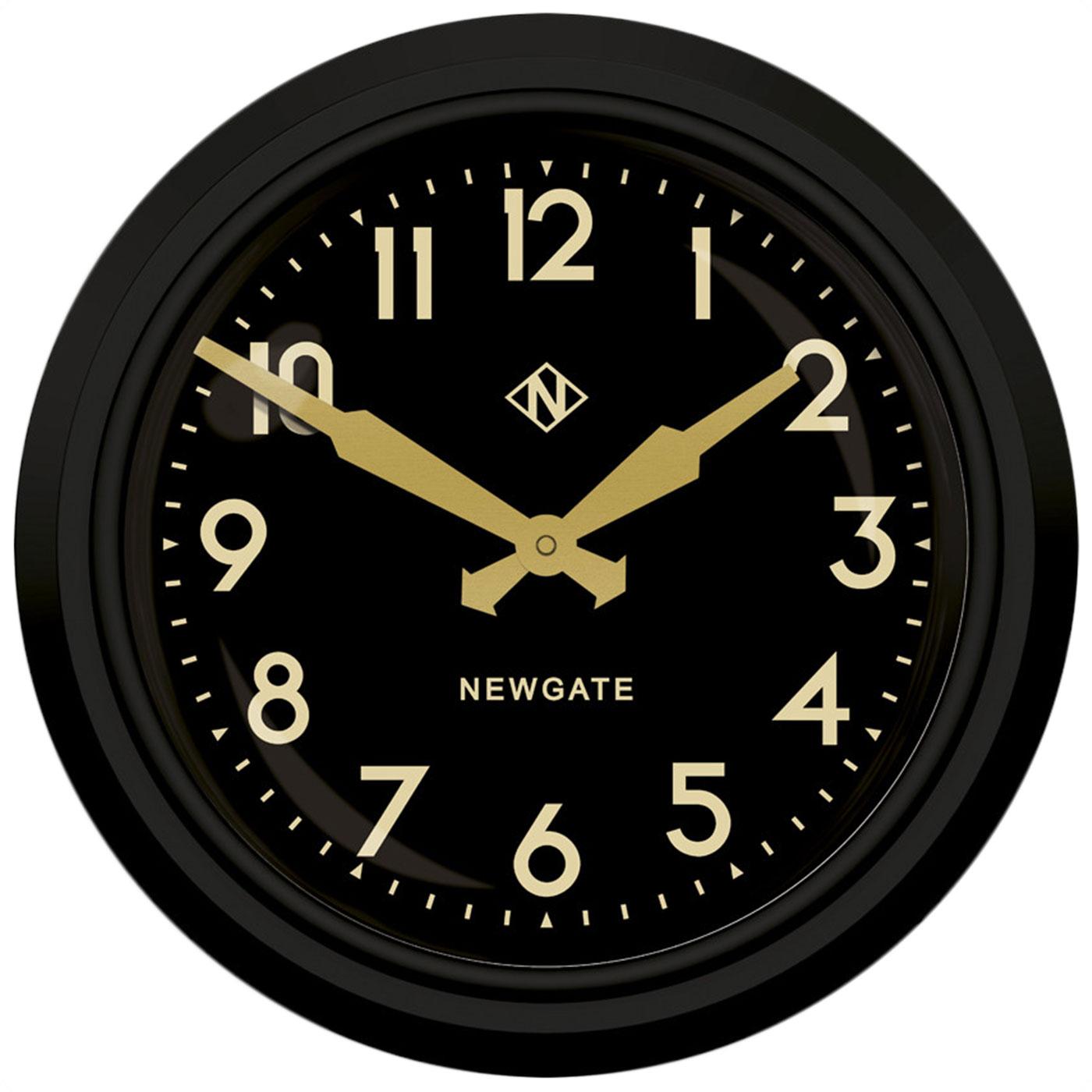 Newgate Clocks The Electric Retro Station Clock In Black