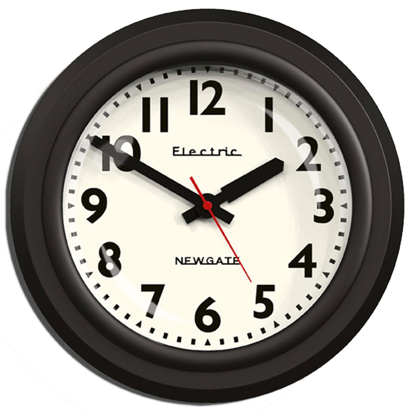 NEWGATE CLOCKS The Telelectric Retro 50s Clock in Black