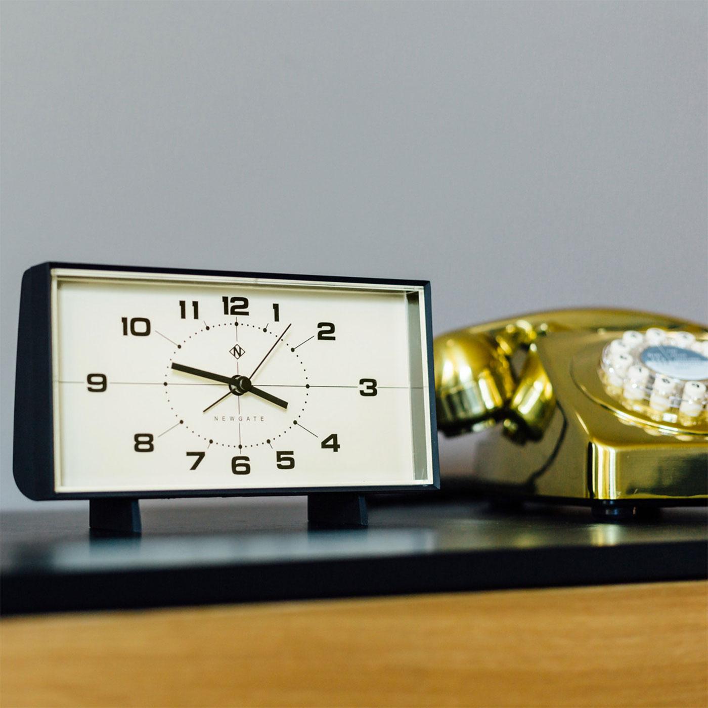 NEWGATE CLOCKS Wideboy Retro 50s Alarm Clock in White