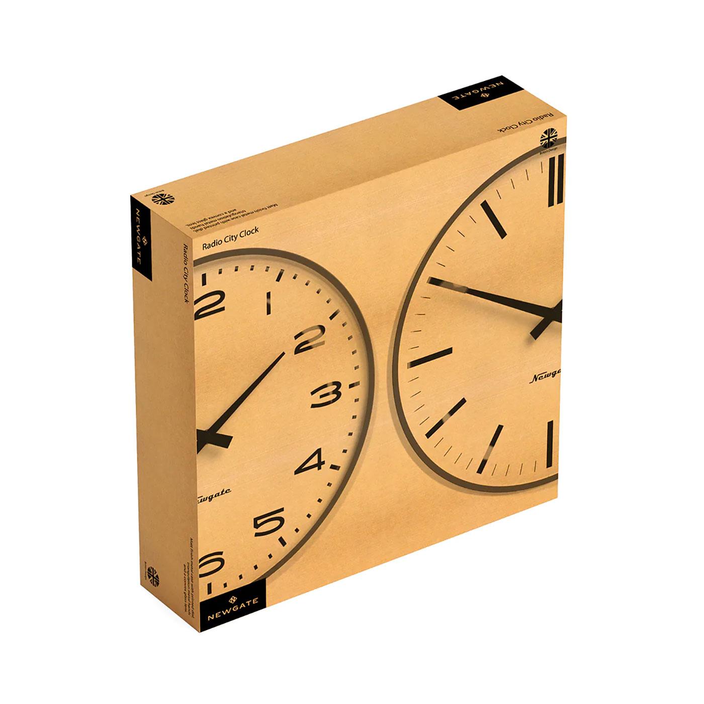 Newgate Clocks Retro 50s Radio City Metal Wall Clock Orange