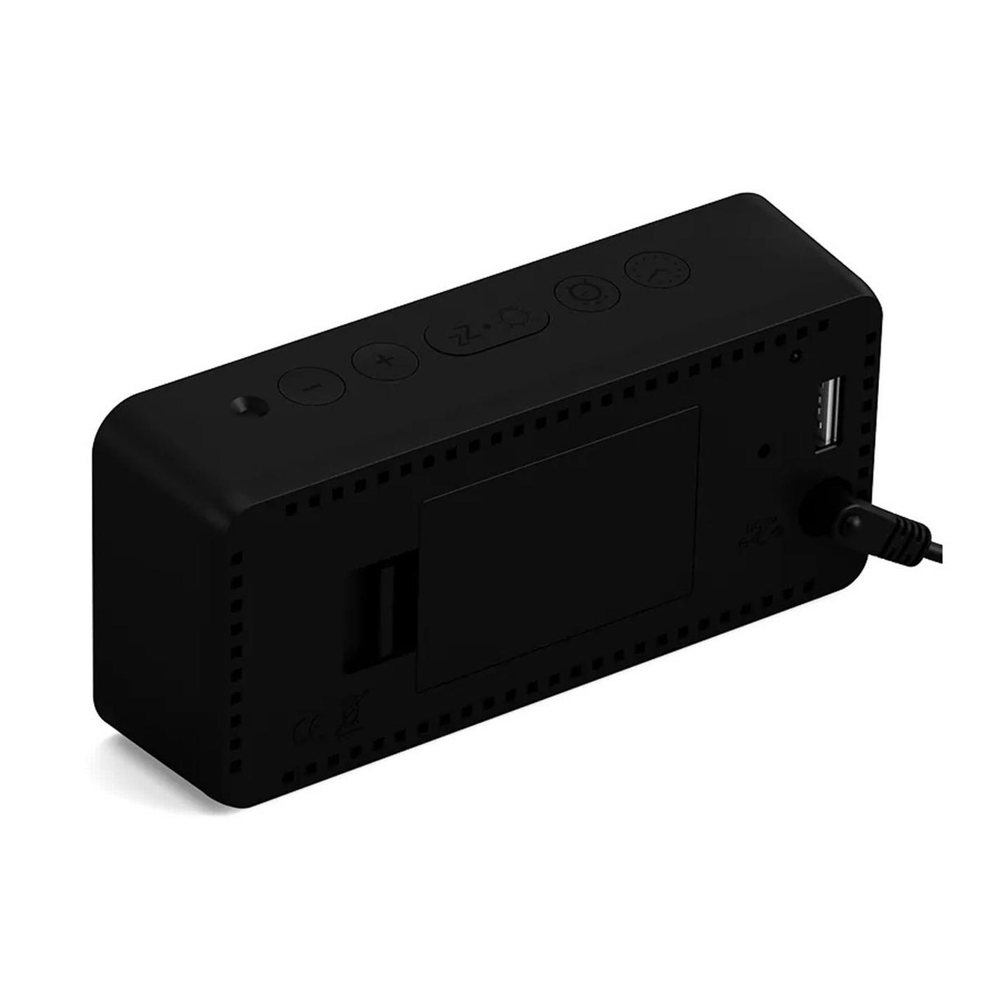 NEWGATE CLOCKS SPACE HOTEL Hypertron Alarm Clock in Black/Blue