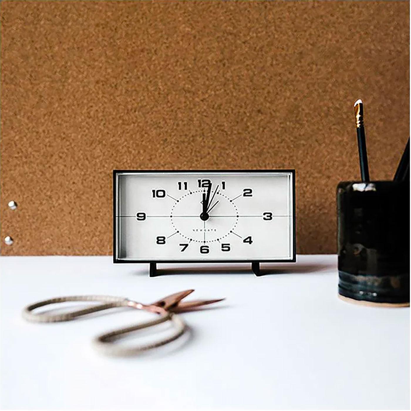 NEWGATE CLOCKS Wideboy Retro 50s Alarm Clock in White
