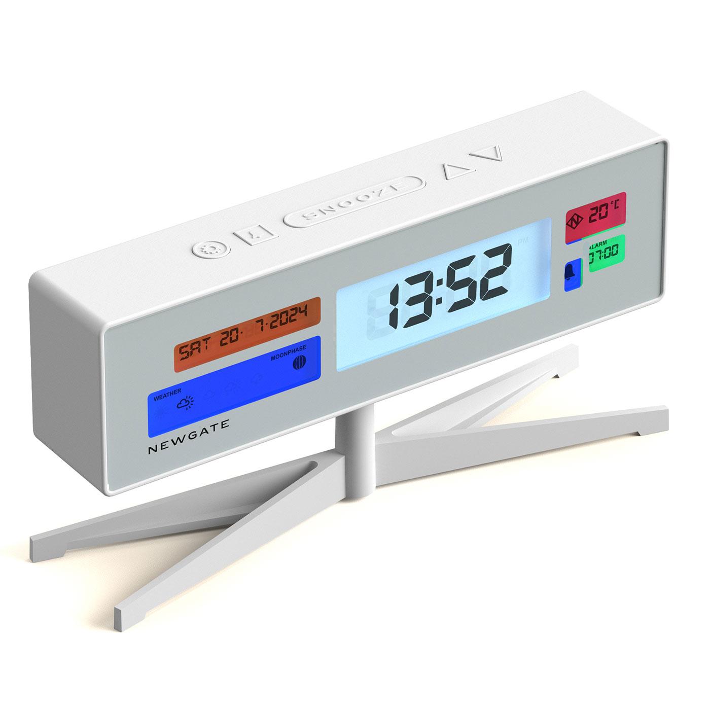 Supergenius NEWGATE Retro LCD Digital Alarm Clock 