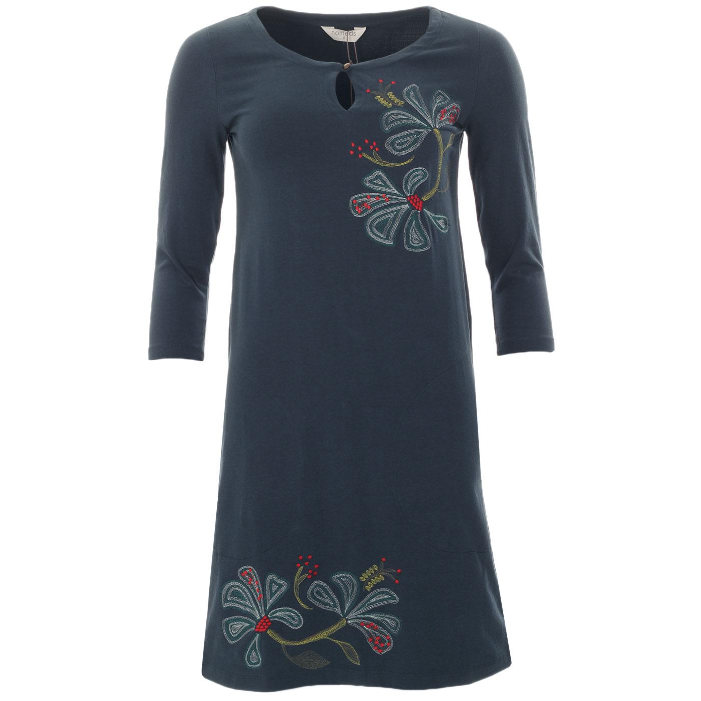 NOMADS Organic Cotton Floral Embroidered Dress
