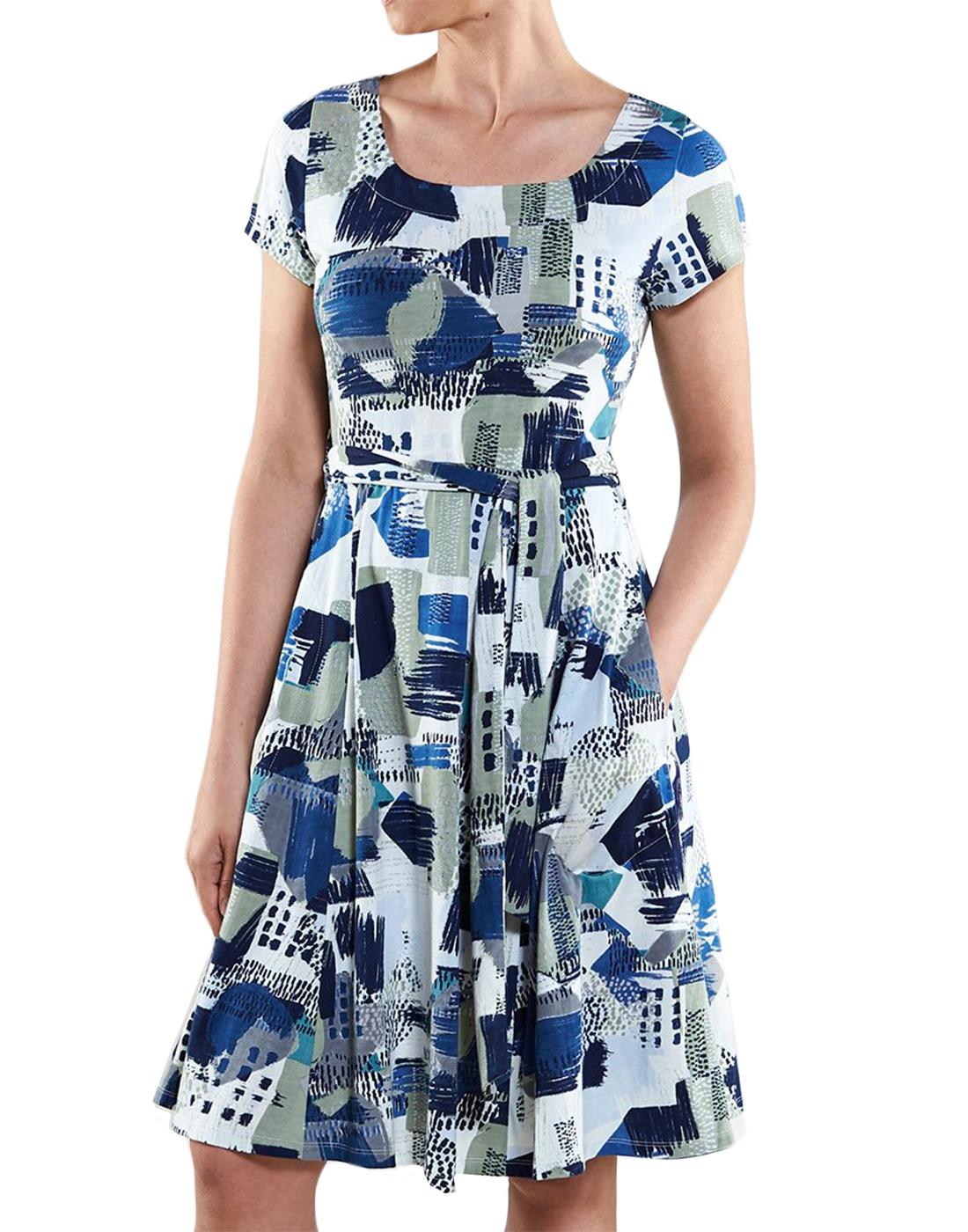 NOMADS Retro Fit and Flare St Ives Summer Dress