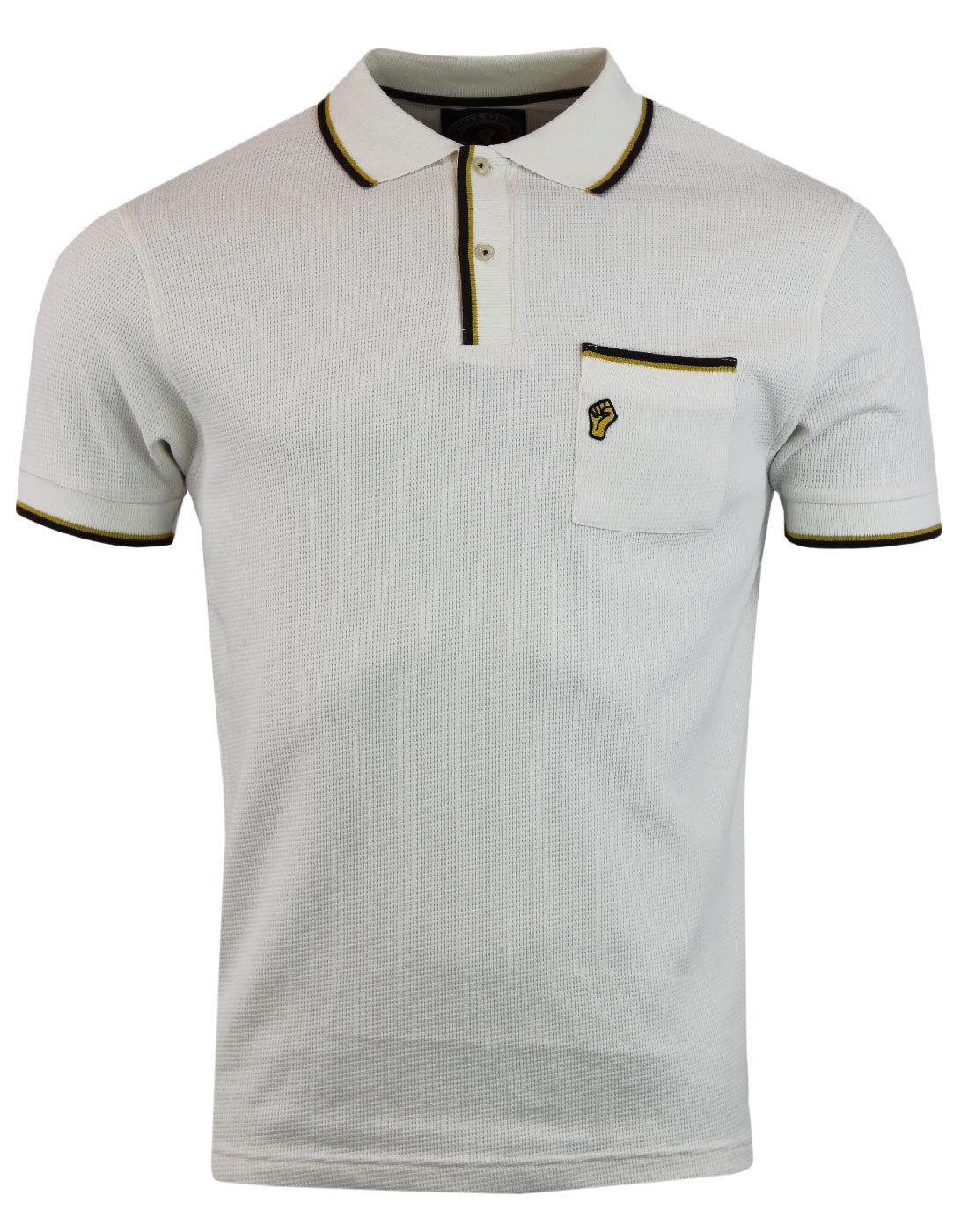 Northern Soul WIGAN CASINO Mens Mod Retro waffle Pocket Polo Tee