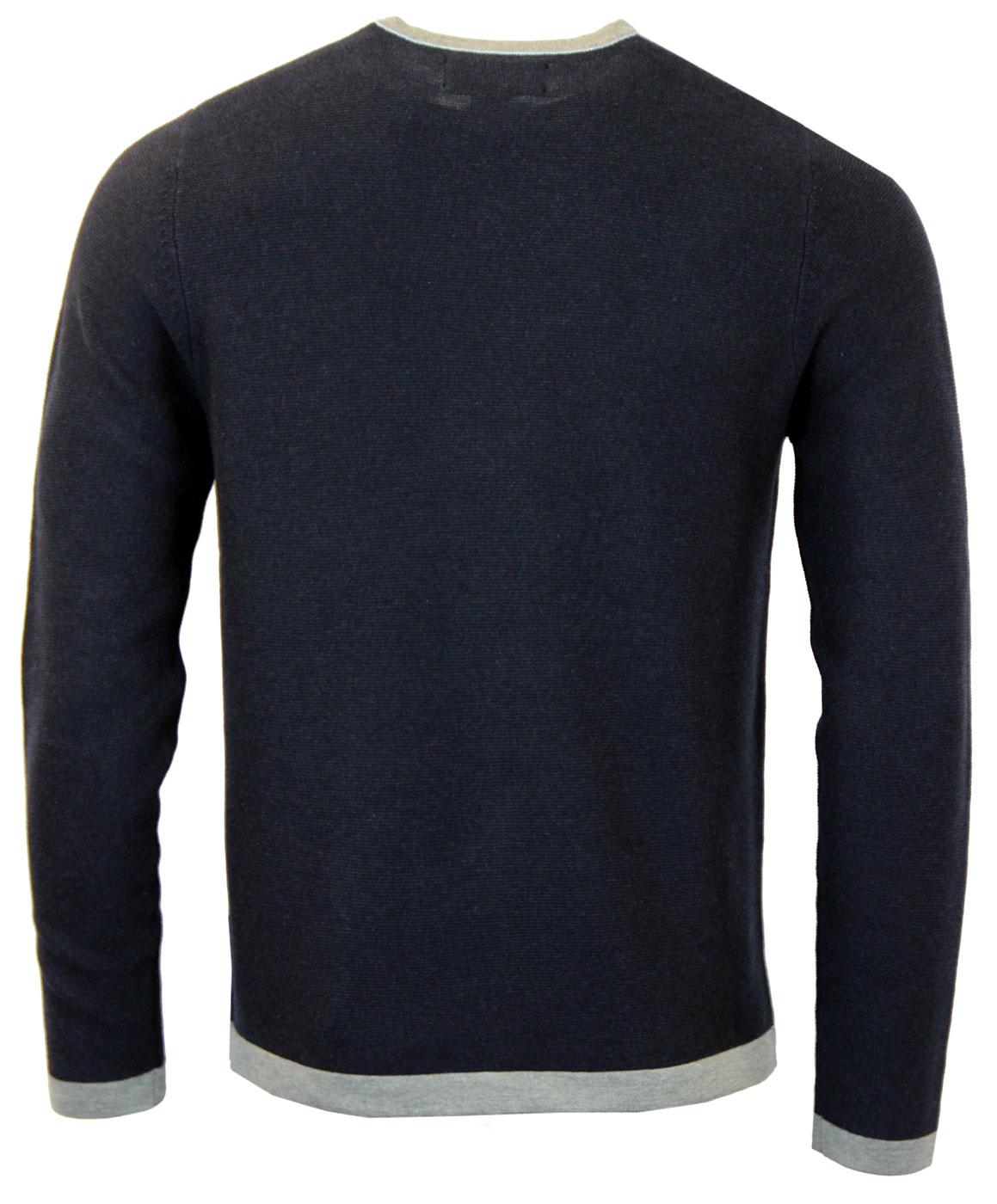 ORIGINAL PENGUIN Madison Retro Chest Stripe Jumper Dark Sapphire