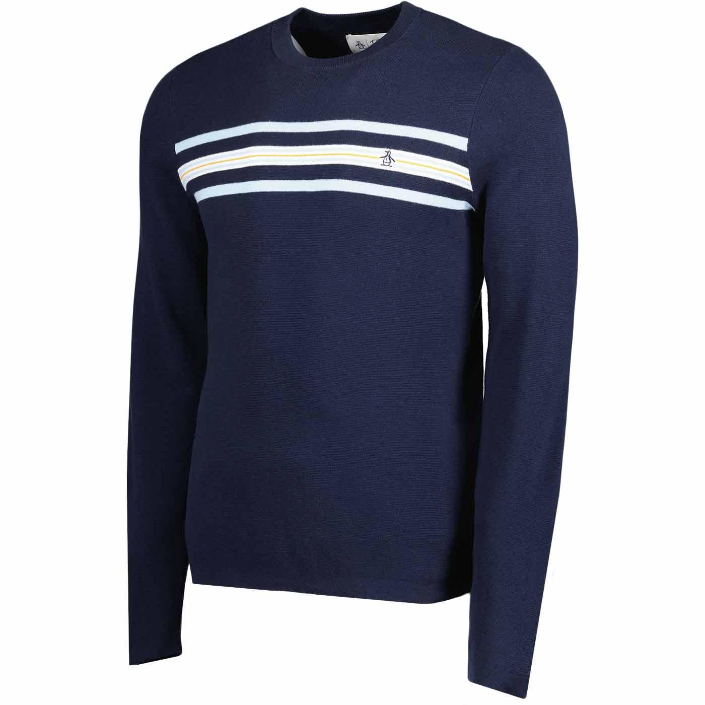 Original Penguin Light on sale Blue Crewneck Ribbed Sweater Cotton Business Casual Large