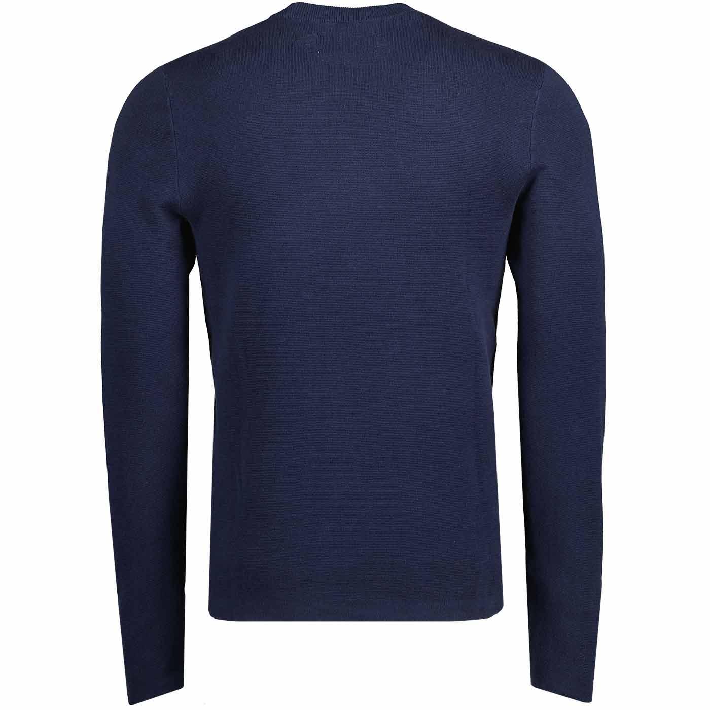 ORIGINAL PENGUIN Mod Chest Stripe Jumper in Dark Sapphire